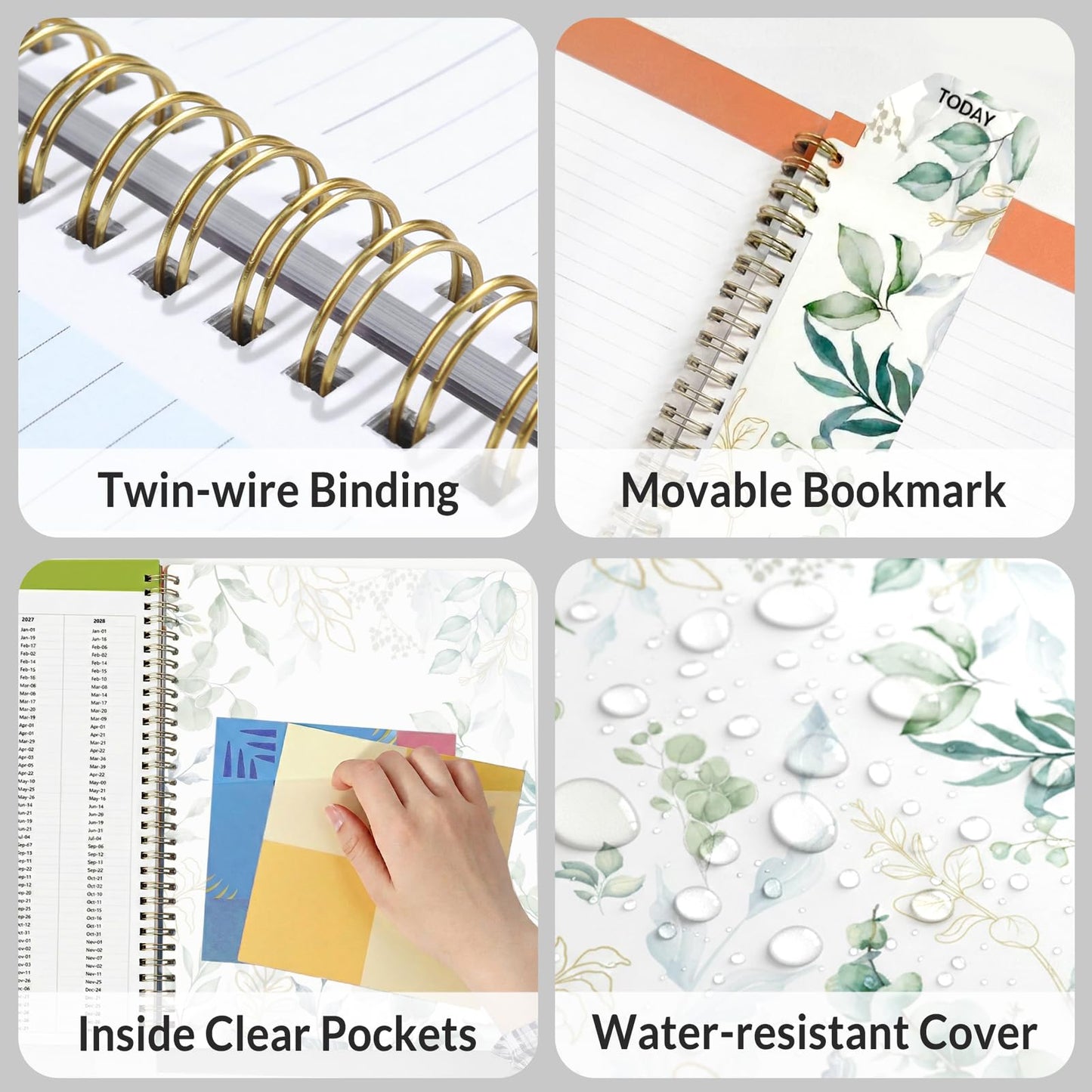 SUNEE Teacher Planner 2026-2027 Academic Year, Lite Lesson Planner Book with 7 Periods Jul 2026 - Jun 2027, 8.5"x11" Daily Weekly and Monthly Organizers, Plan Book with Pocket, Color Tabs, Full Leaf