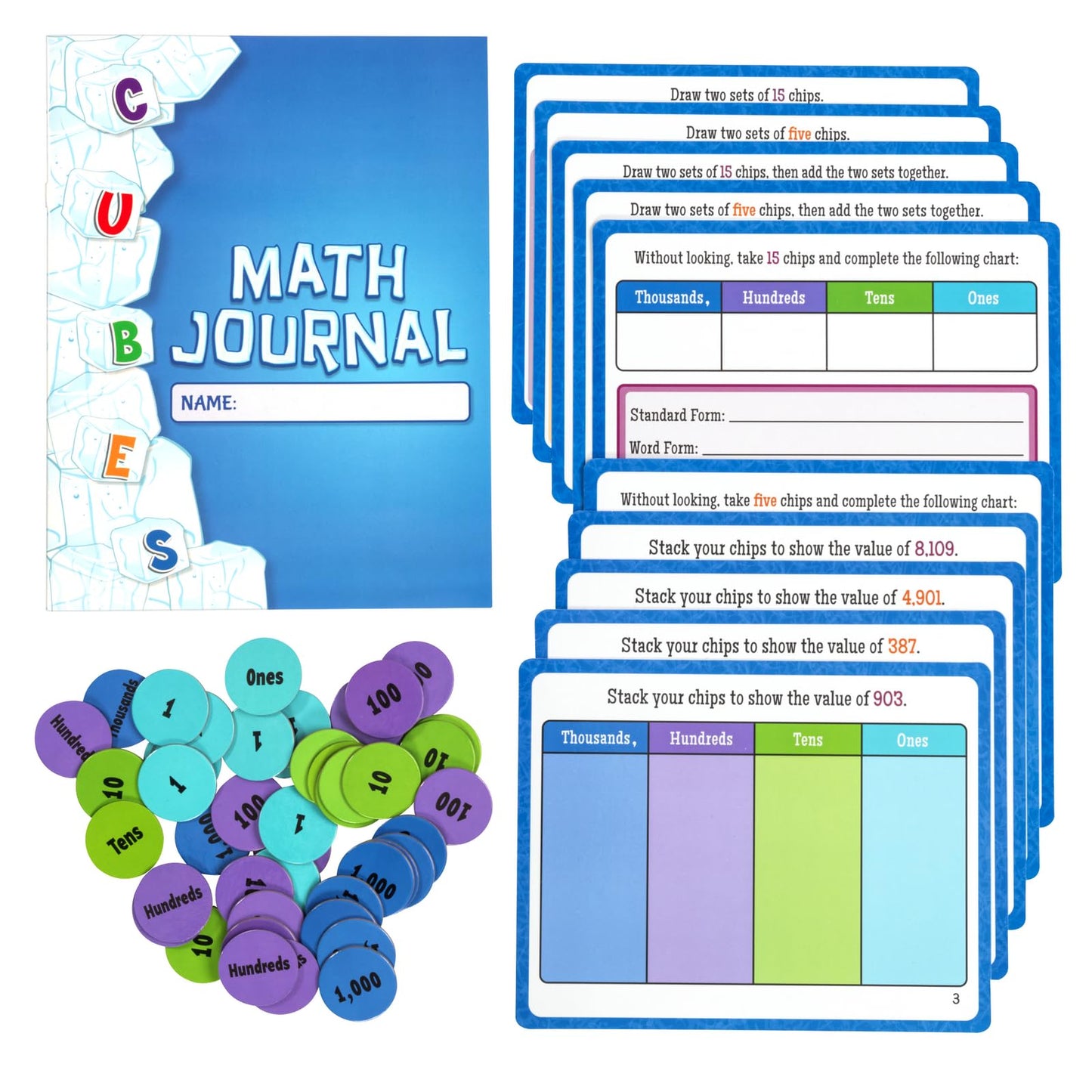 Really Good Stuff Family Engagement Math – Practice, Solve & Play Pack - Third Grade
