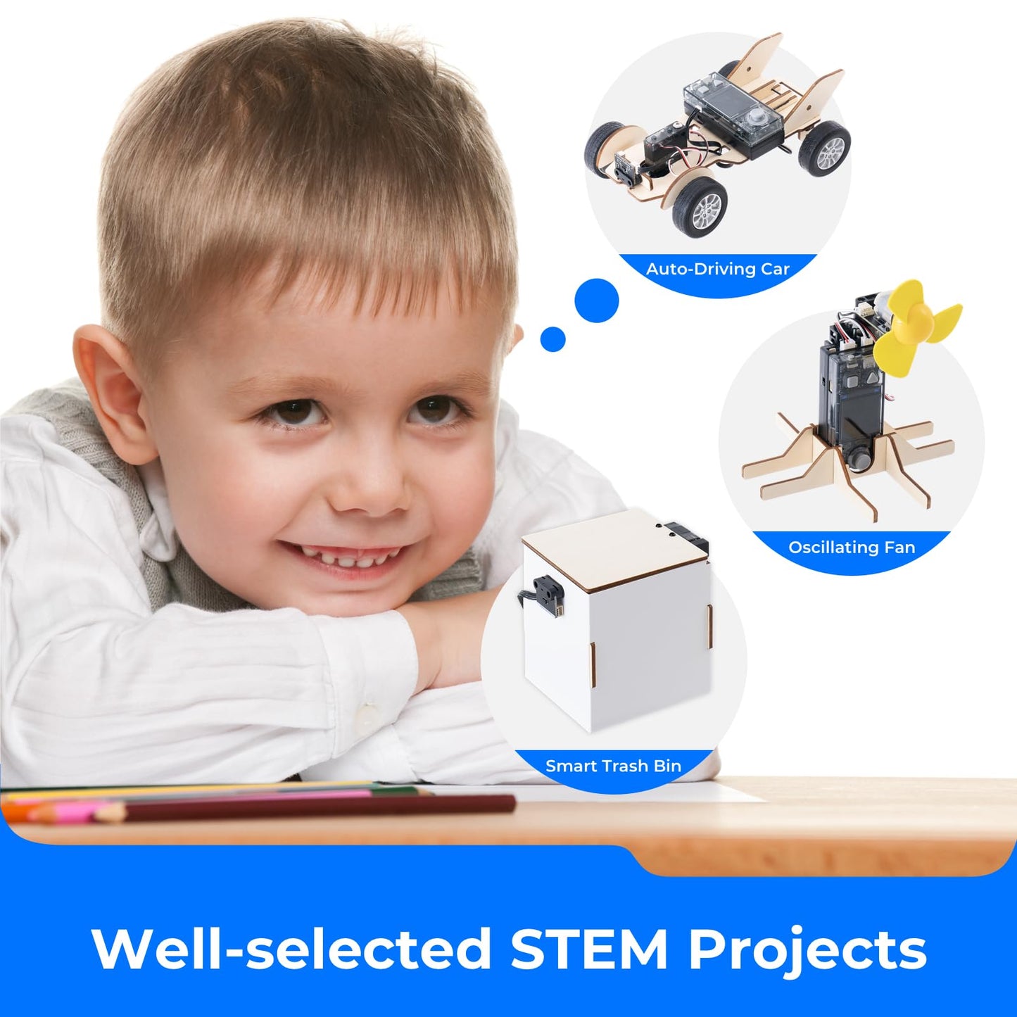 Makeblock Cyberpi Project-Based Coding Kit, Coding for Kids Support Scratch & Python Programming, STEM Projects for Kids Ages 8-12, Robotics Kit Support IoT Technology with Built-in WiFi Module