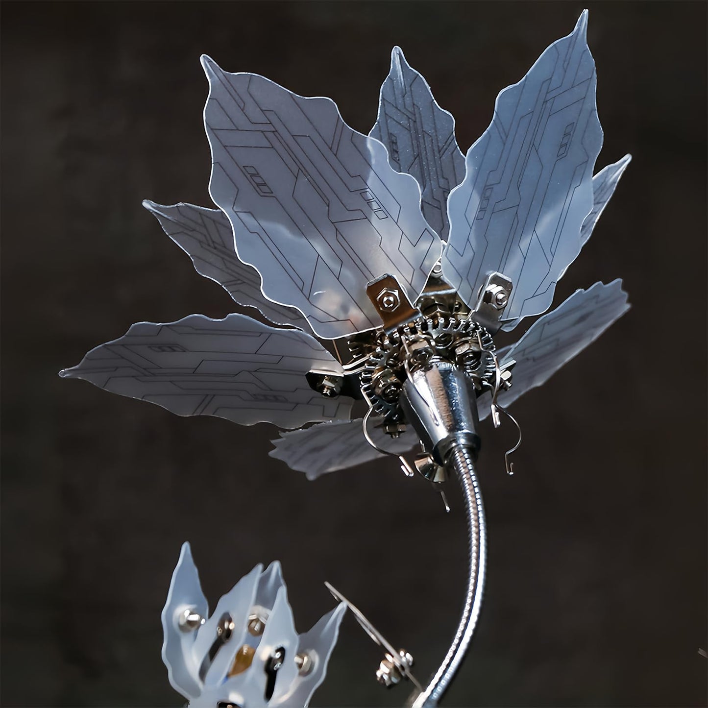 3D Flower Puzzle Metal Model Kit, 3D Metal Puzzle Adult, 3D Mechanical Model，Brain Teaser Puzzles DIY Assembling Flower for Stress Relief for Teenagers and Adults