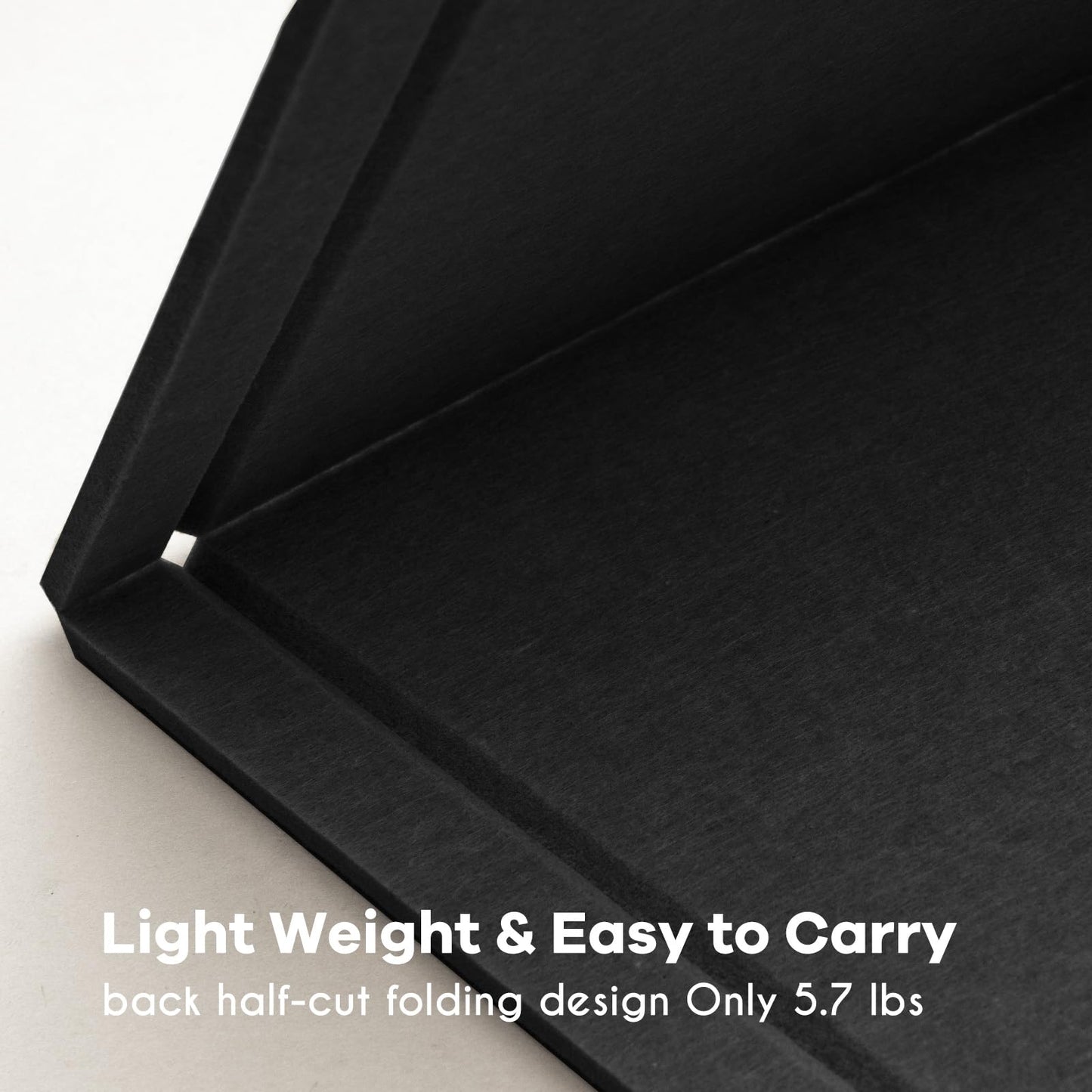 Lightomorrow Large Bulletin Board - 72 x 48 Inches, Decorative Felt Pin Board for Wall - 6' x 4' Foldable Photo Display Board with Self-Adhesive Tape, Includes 20 Push Pins - Black