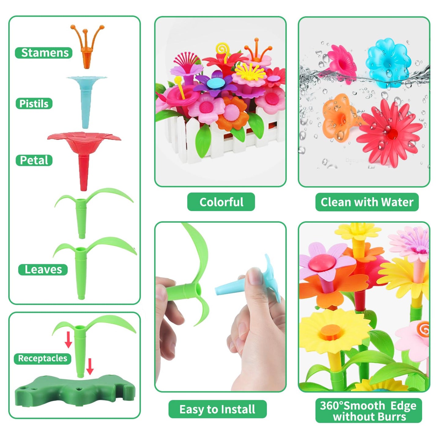CENOVE Birthday Toys Gifts for 3 4 5 6 Years Old Boys Girls,Upgrade DIY Building Blocks Stacking,STEM Educational Kids Toys Preschool Kindergarten Arts and Crafts Toy