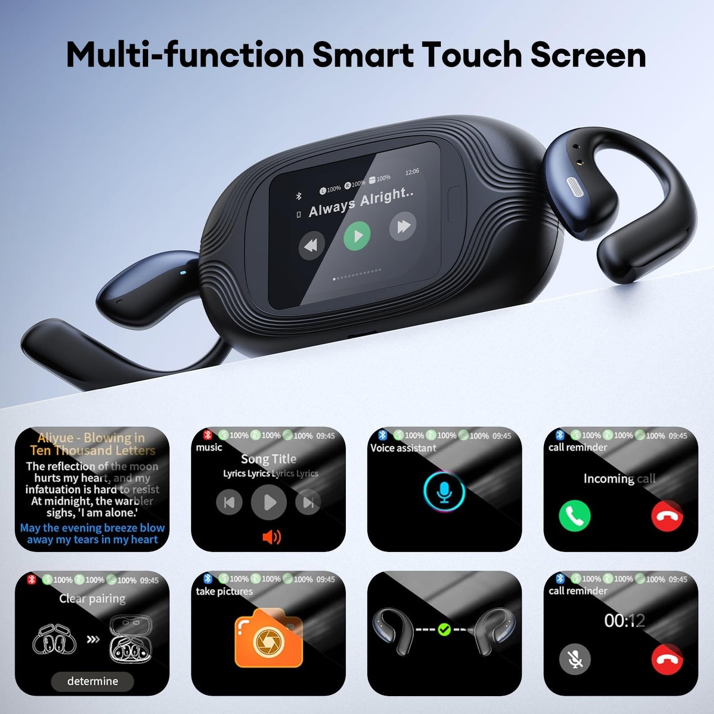 PAXA Ai Translator Earbuds 3-in-1 135 Language Translator Earbuds Bluetooth 5.4 Translation Headphones 4 Translation Modes Long Battery Life for Business Travelling,Black