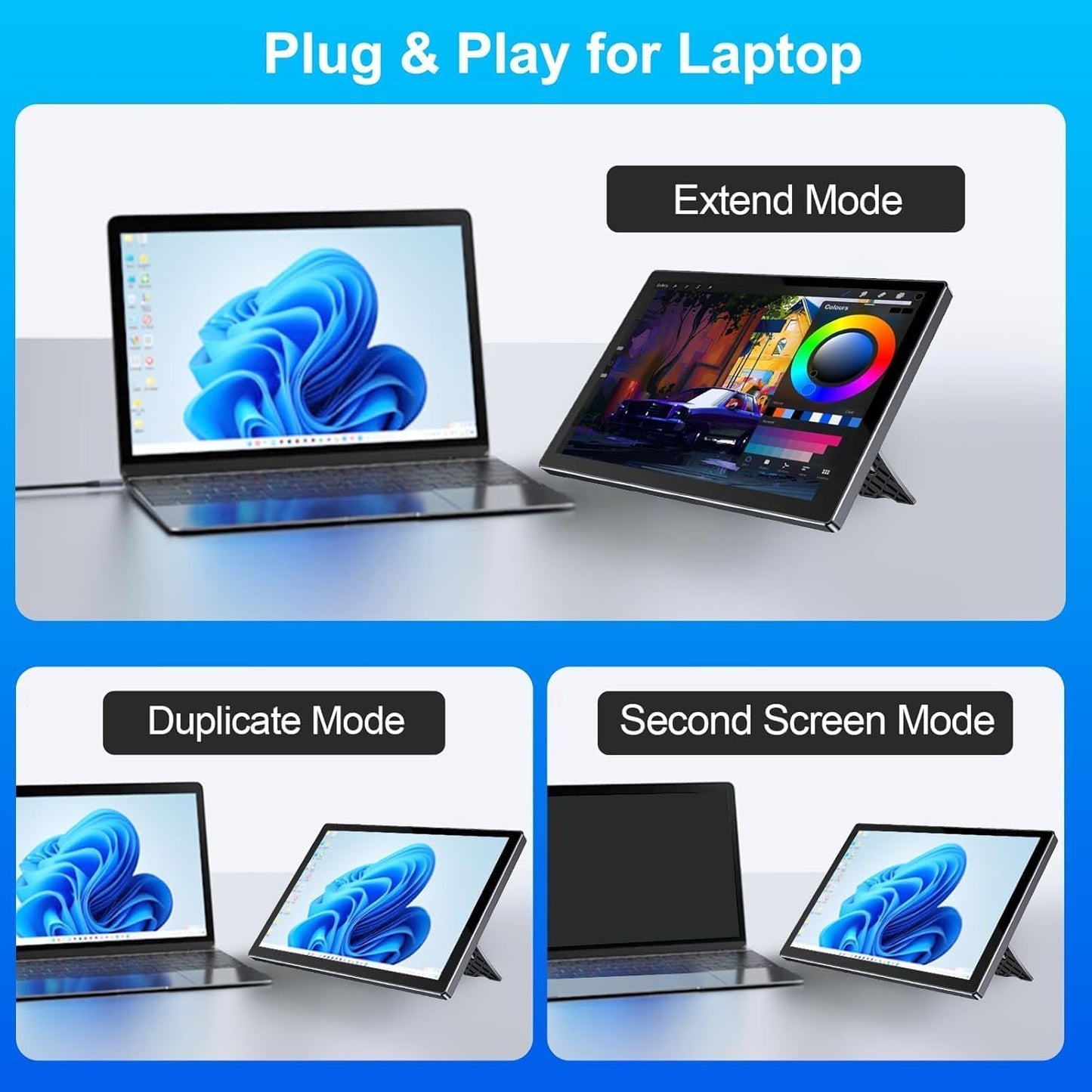 10.1 Inch Touchscreen for Raspberry Pi,5-Point 1280 * 800 IPS touchscreen Portable Monitor with HDMI Interface Dual-Speaker for Raspberry Pi 5/4B/3B+/3B/B+ Jetson Nano Win11/10/8/7(dark black)
