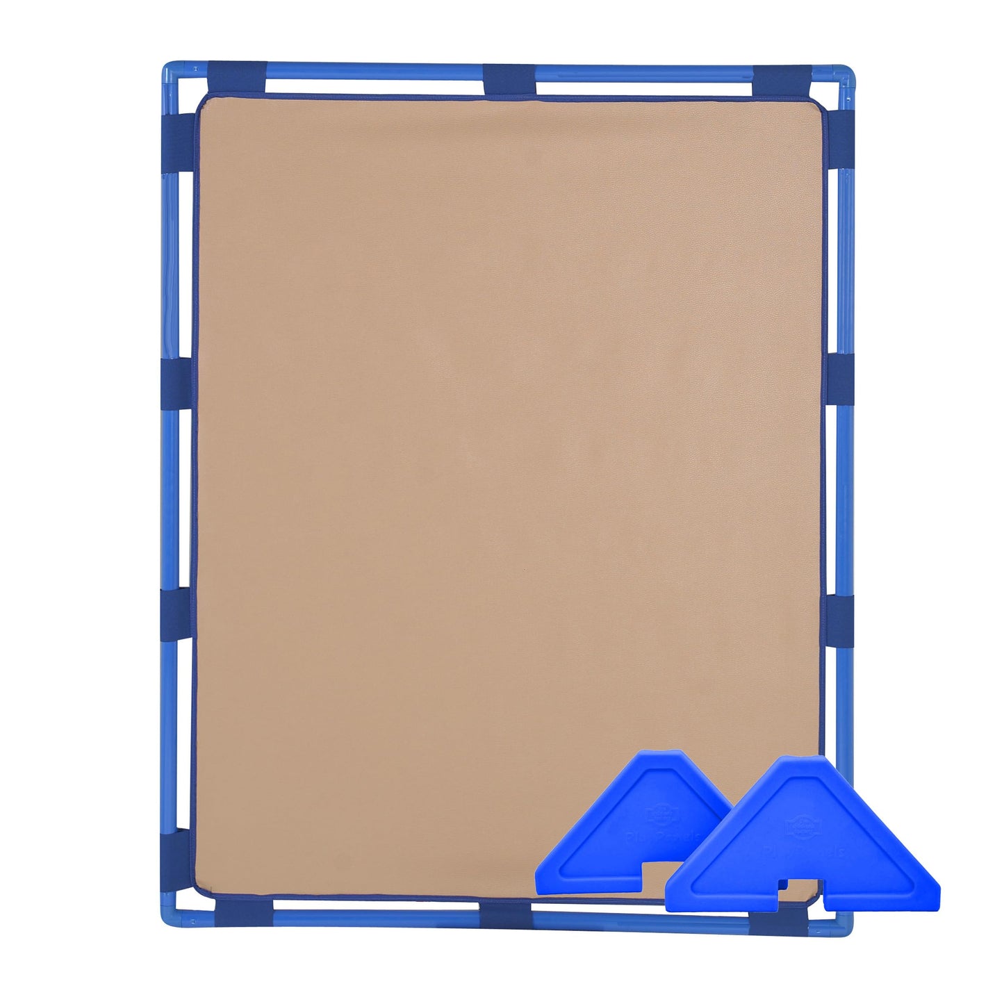 Children's Factory Big Screen PlayPanel, Kids Room Divider, Classroom Privacy Screen, Cantilever Feet Included, Almond