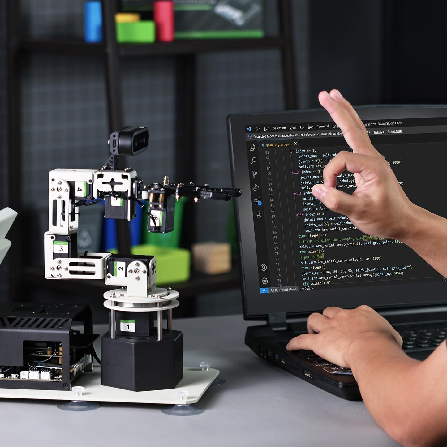Yahboom Jetson Orin NX Super 16GB 157Tops Robotic Arm 3D Space Depth Camera Visual Recognition AI Intelligent ROS Robot Python