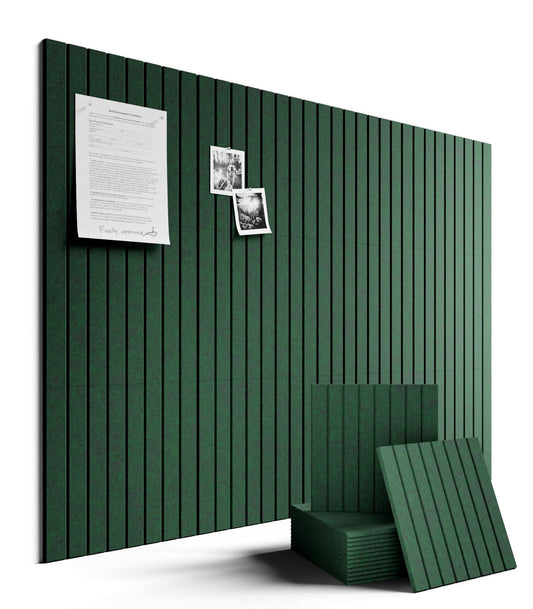 Fluxynara Large Felt Bulletin Board 48" x 36" Cork Board Alternative-12 Pack with 70 Safe Removable Adhesive Tabs, Cork Boards for Walls Cork Board for Home Office Classroom Pin Board- Pine Green