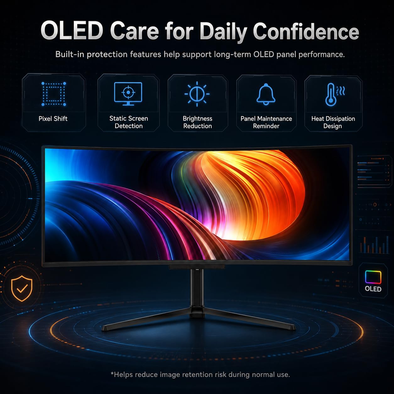 Deco Gear 49" QD-OLED 240Hz Curved Ultrawide Gaming Monitor - 5120×1440 DQHD, 32:9 Dual-QHD Display, 0.03 ms Response, HDR400 True Black, 90W USB-C, KVM, Adaptive Sync, RGB Lighting