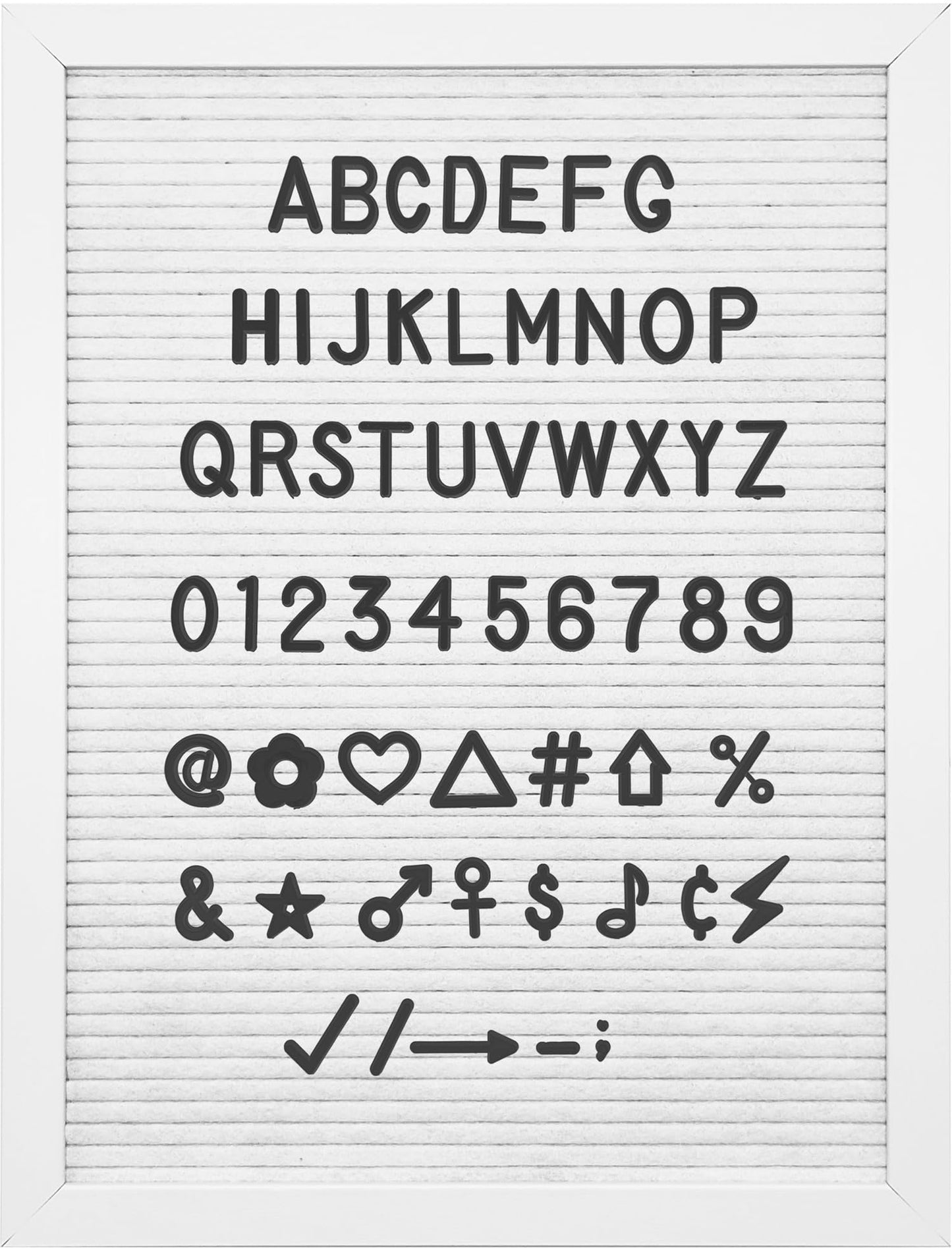 G GAMIT Pre-cut 378pcs Standard 1inch Black Letters Only (No Board Included)