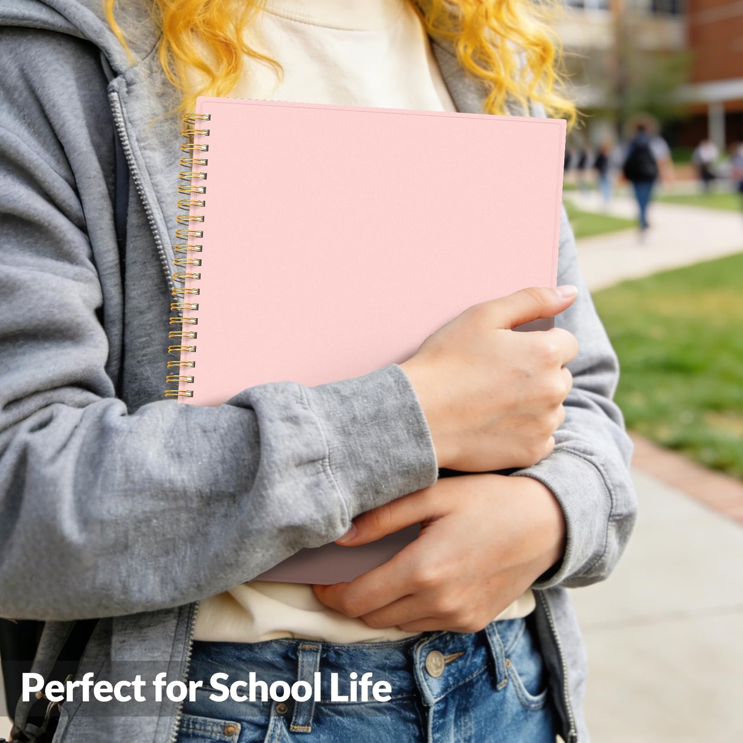 SUNEE Academic Planner 2026-2027 – Weekly & Monthly Planner, July 2026 to June 2027, 8.5"x11", Thick Paper, Tabs, Pockets, Bookmark, Spiral-Bound, Student Teacher Organizer, Pink