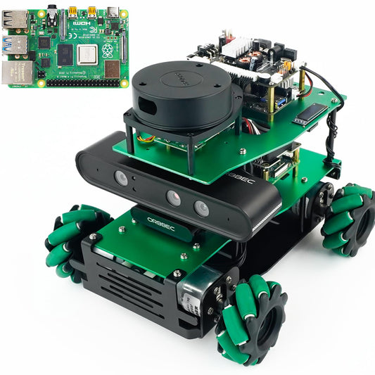Yahboom RPi 5 8GB Powered Educational Robot AI Voice Module, AI Vision Mapping Navigation 360°Movement for Mechanical Engineers（Pi Sta Ver-with Pi 5(8G)）