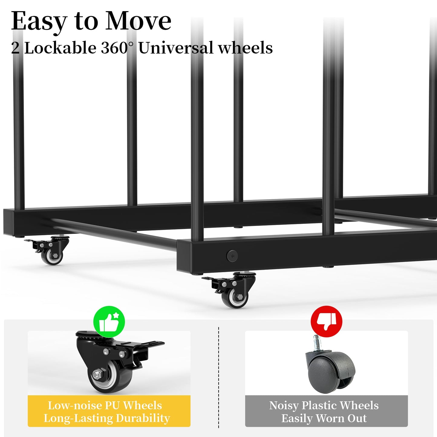 Tredre 2-Tier Art Storage Rack with Wheels, Extra-Large Adjustable Art Drying Painting Rack, Metal Canvas Storage Display Stand for Art Studio, Classroom and Gallery, 38.5" x 39.5" x 16" (Black)