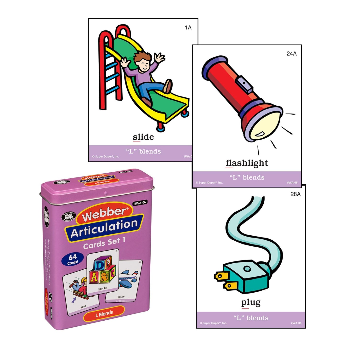 Super Duper Publications | Set of 7 Webber® Articulation Card Decks (Bundle Set 1) | Educational Learning Resource for Children | Flashcards for Speech Therapy