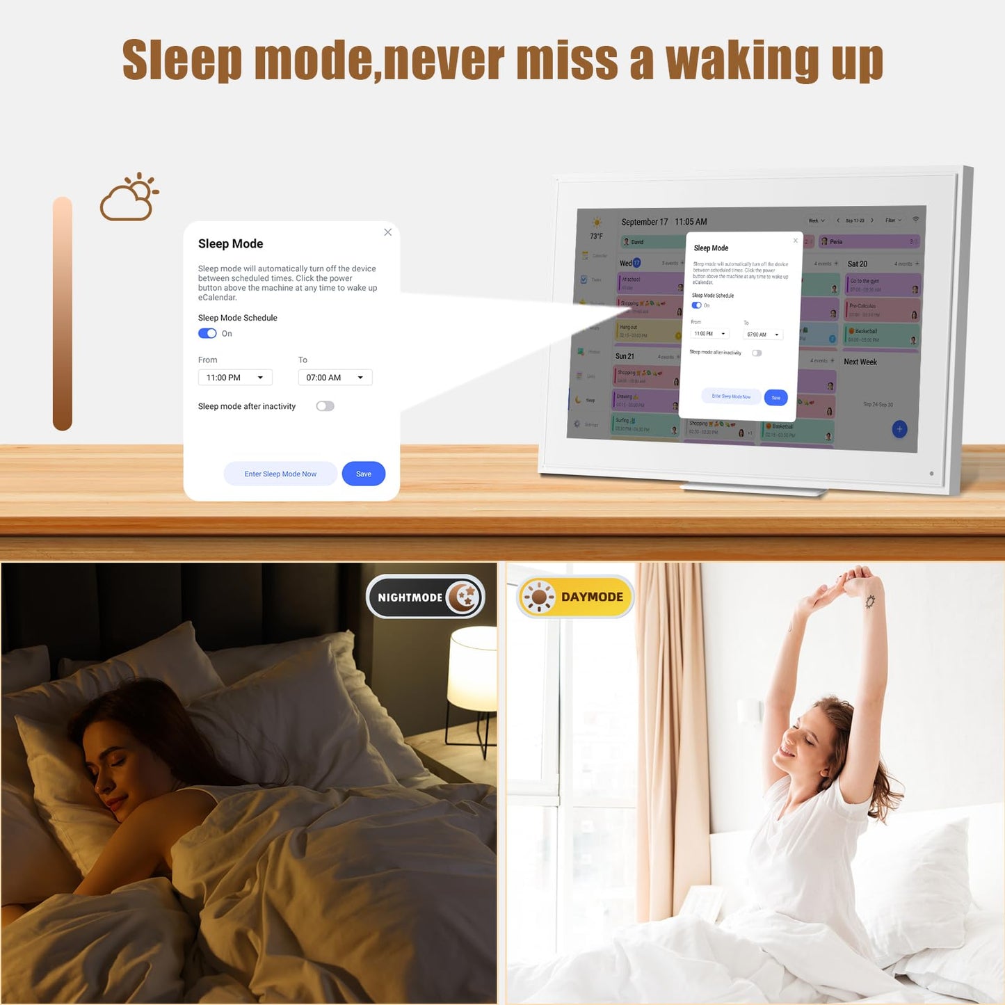 15.6-inch Wall Digital Calendar,Smart WiFi Calendar & Chore Chart,Full HD Touchscreen Interactive Display for Family Schedules-Wall/Desk Mountable Planner,Meeting Reminders & Deadline Tracking