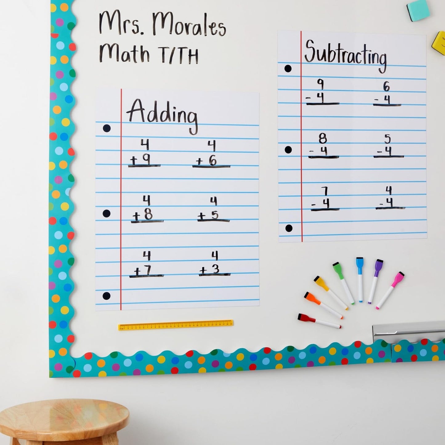 Bright Creations Magnetic Whiteboard Accessories Dry Erase Lined Notebook Paper - 17 x 22 in, Pack of 2, White, Vertical - Bulletin Board Paper