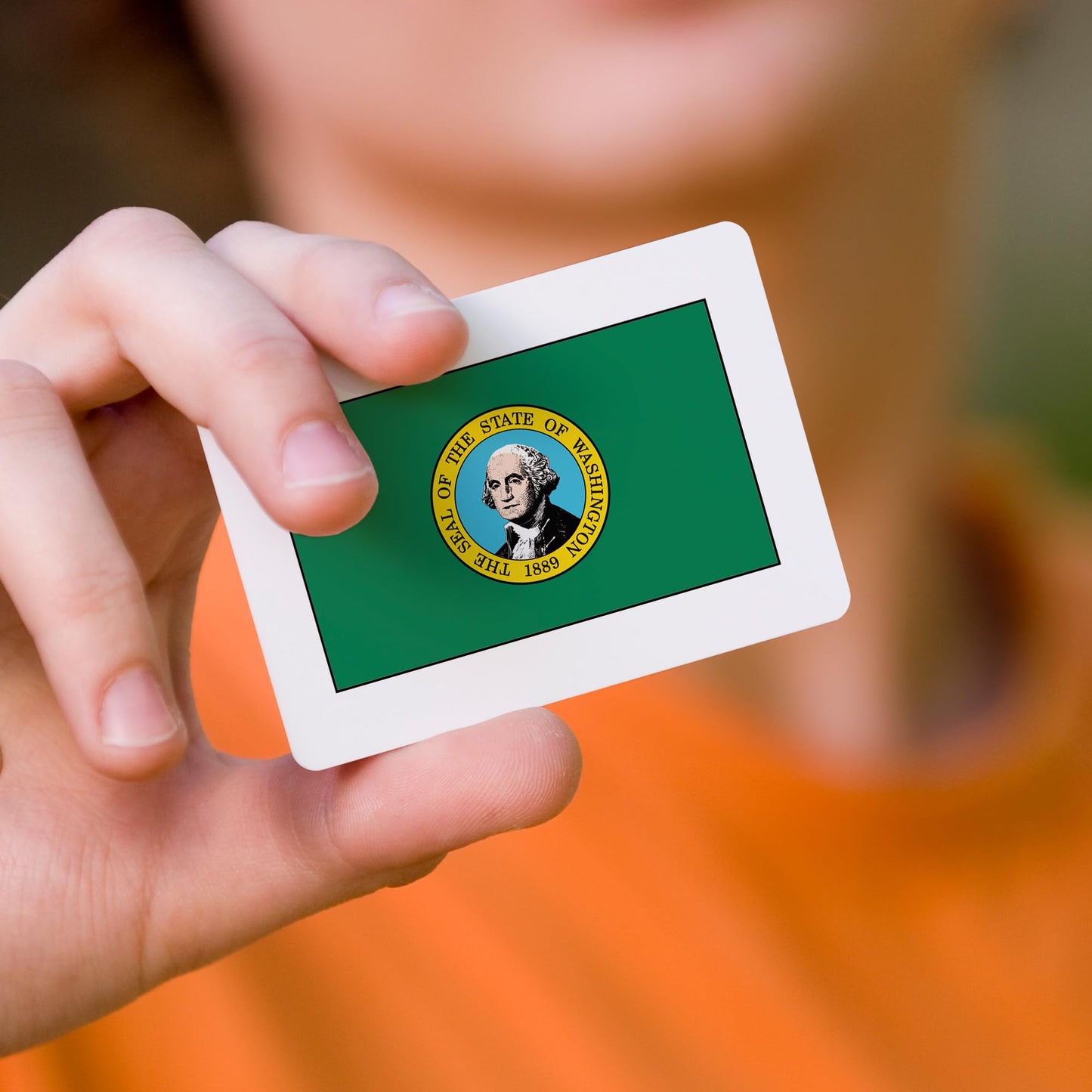 CARDDIA | U.S. State Flags Flashcards | 50 States with Names, Abbreviations, Capitals & Facts | Educational & Durable | Geography Learning Tools for Kids & Adults