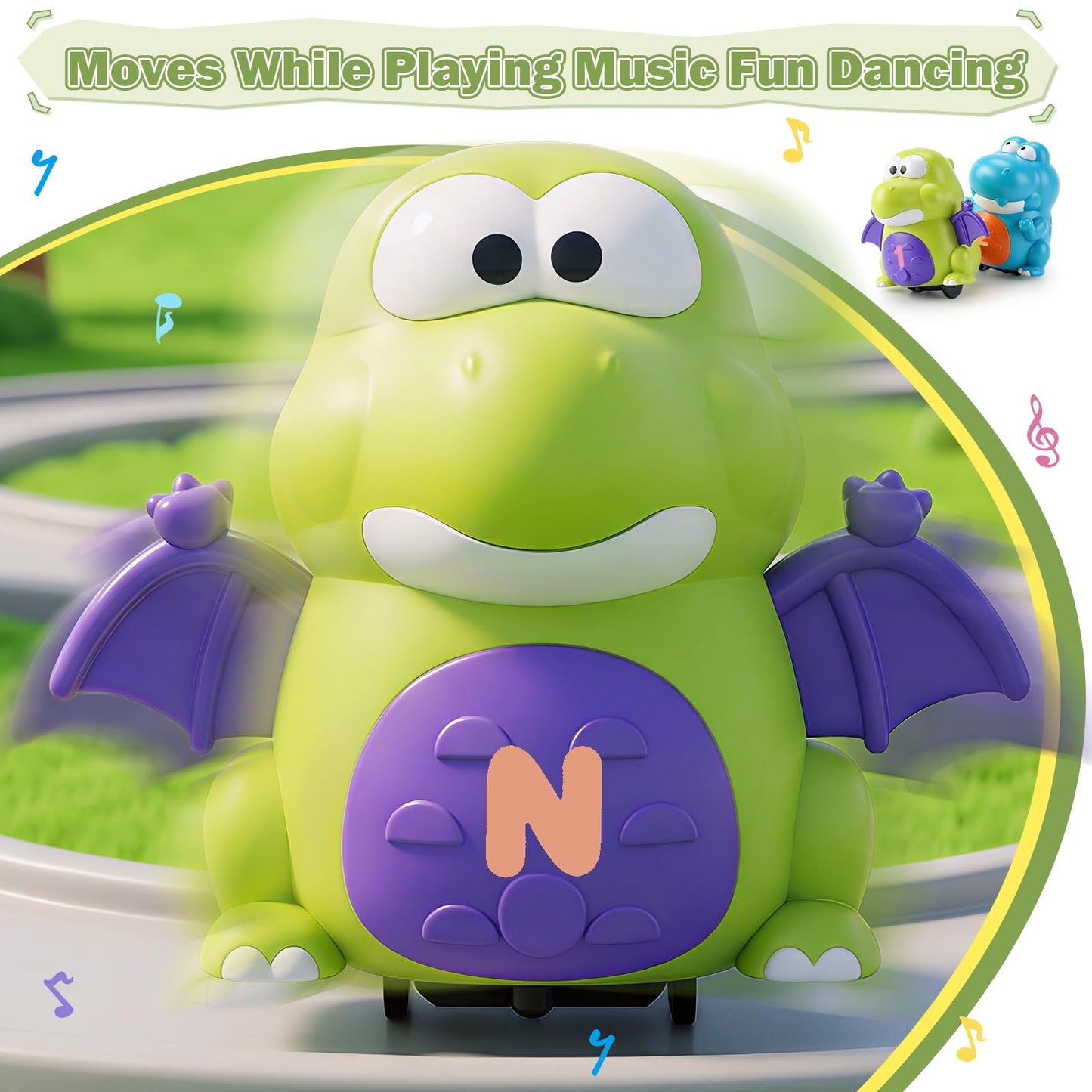 Covriina Dinosaur Magnetic Number Train Set for Toddlers 1-3, Magnetic Train Set for Toddlers Learning Toy, Number Toys DIY Letters, Dancing Singing Dinosaur Train Educational Toy for Girls Boys
