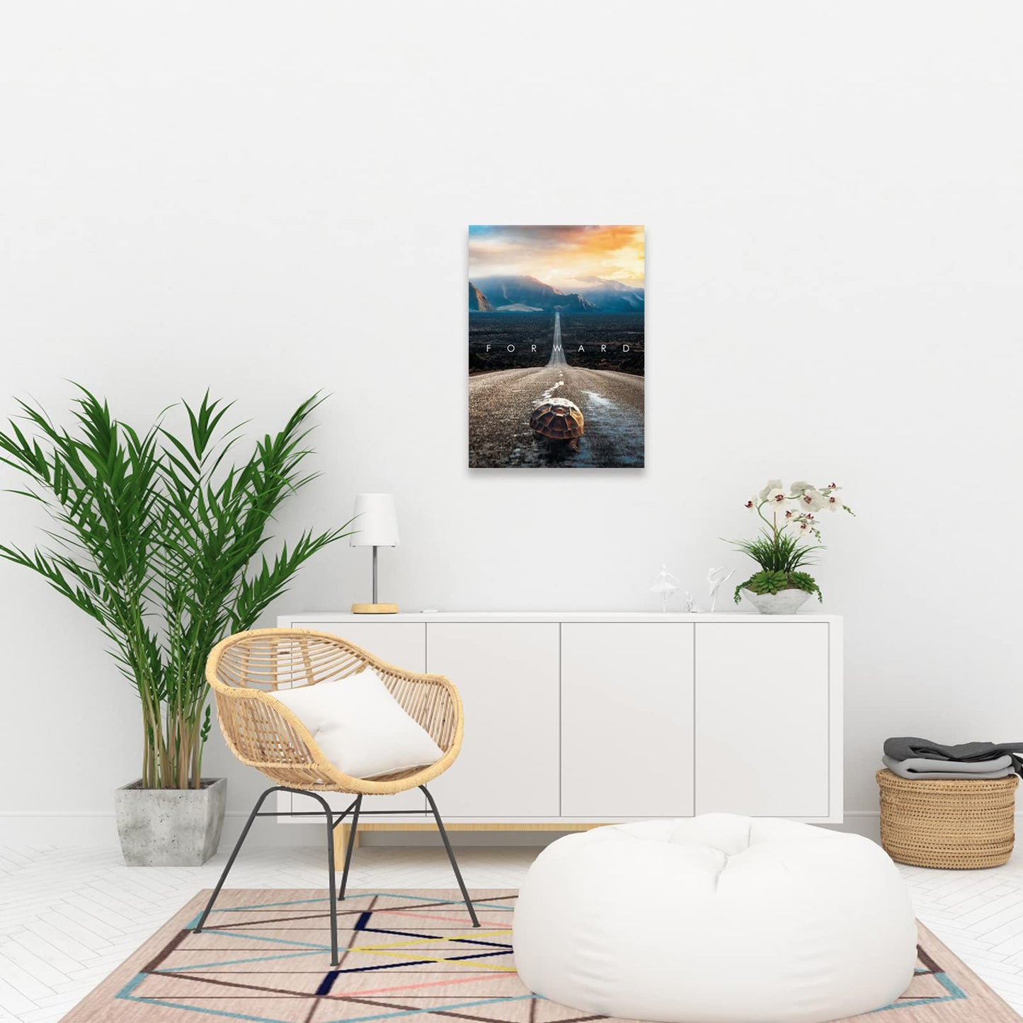 Motivational Canvas Wall Art Entrepreneur Forward Poster Print Decorations Decor for Office Living Room and Bedroom (12" W x 18" H)