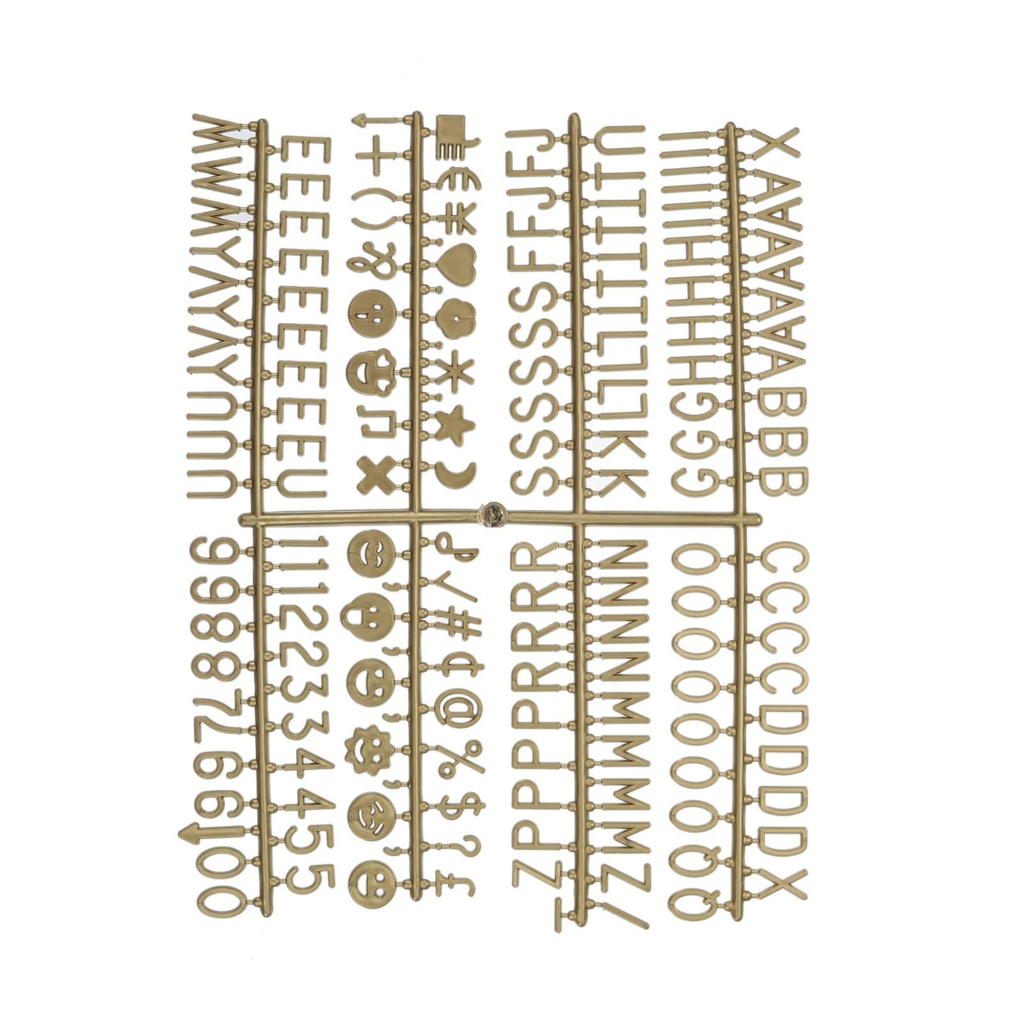 MECCANIXITY 3/4 Inch Letters Set for Felt Letter Board Numbers Symbols Bronze Alphabet Message Board Changeable for Cafe, Wedding, Birthday