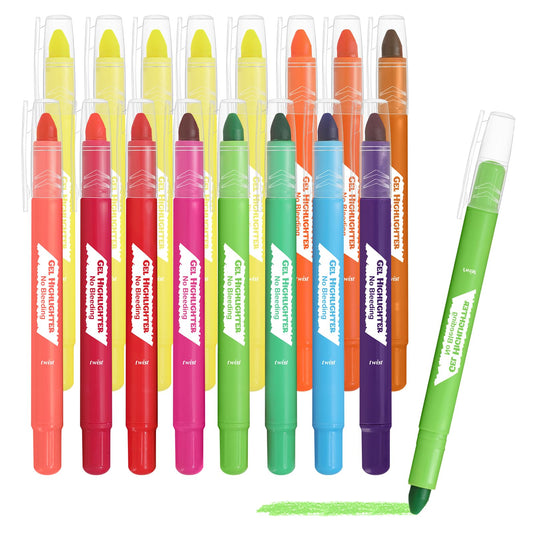 FUNFULL Bible Highlighters and Pens No Bleed, 16 Pack Assorted Colors Gel Highlighters for Bibles, Bible Markers Study Kit Journaling Office Supplies (Vibrant colors)