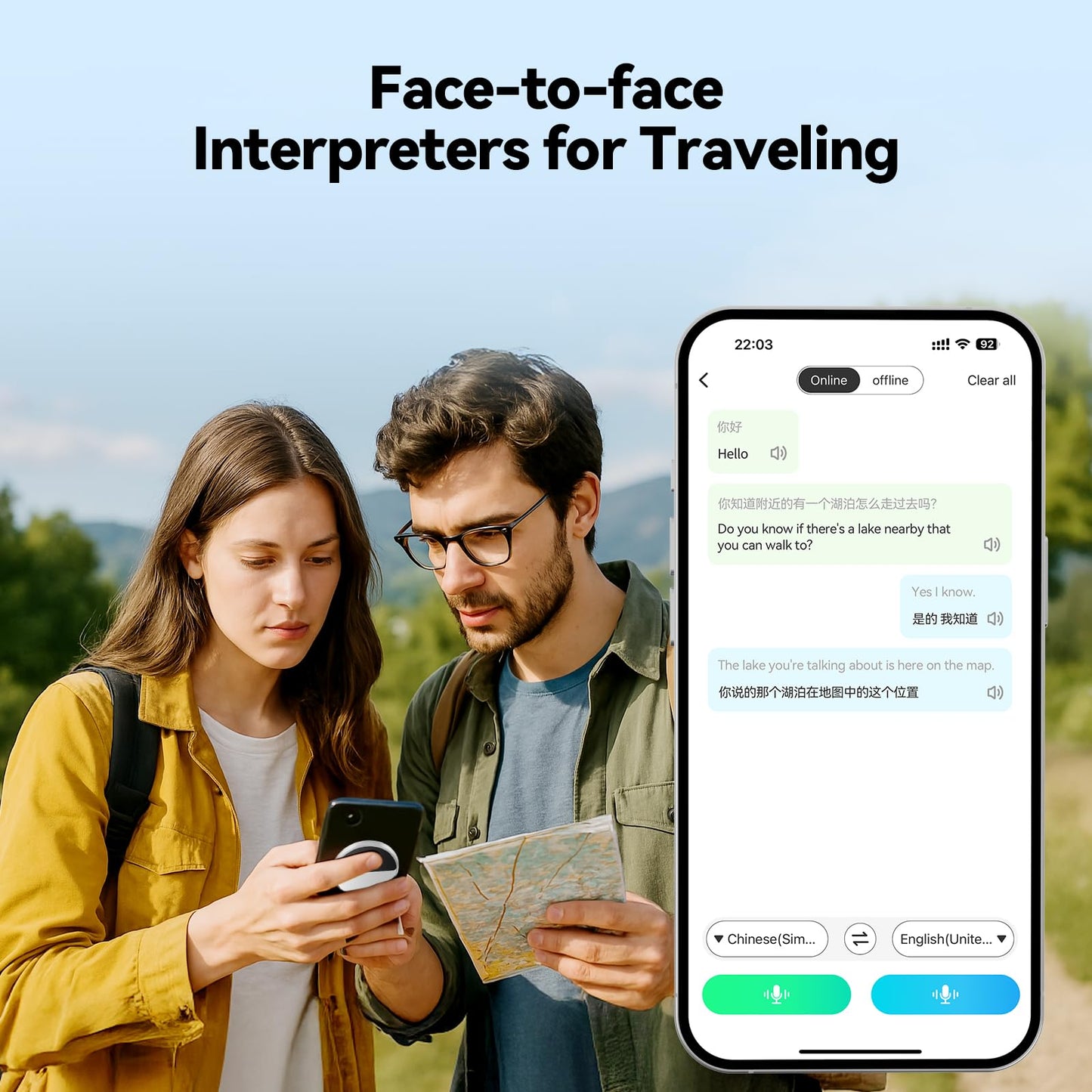 InnAIO T9 AI language Translator Device, Real Time Voice Cloning, Support 150+ Languages, Cross-App Translation, 98.6% Accuracy, 0.5s Response, Offline Translation, Portable Design for Business Travel