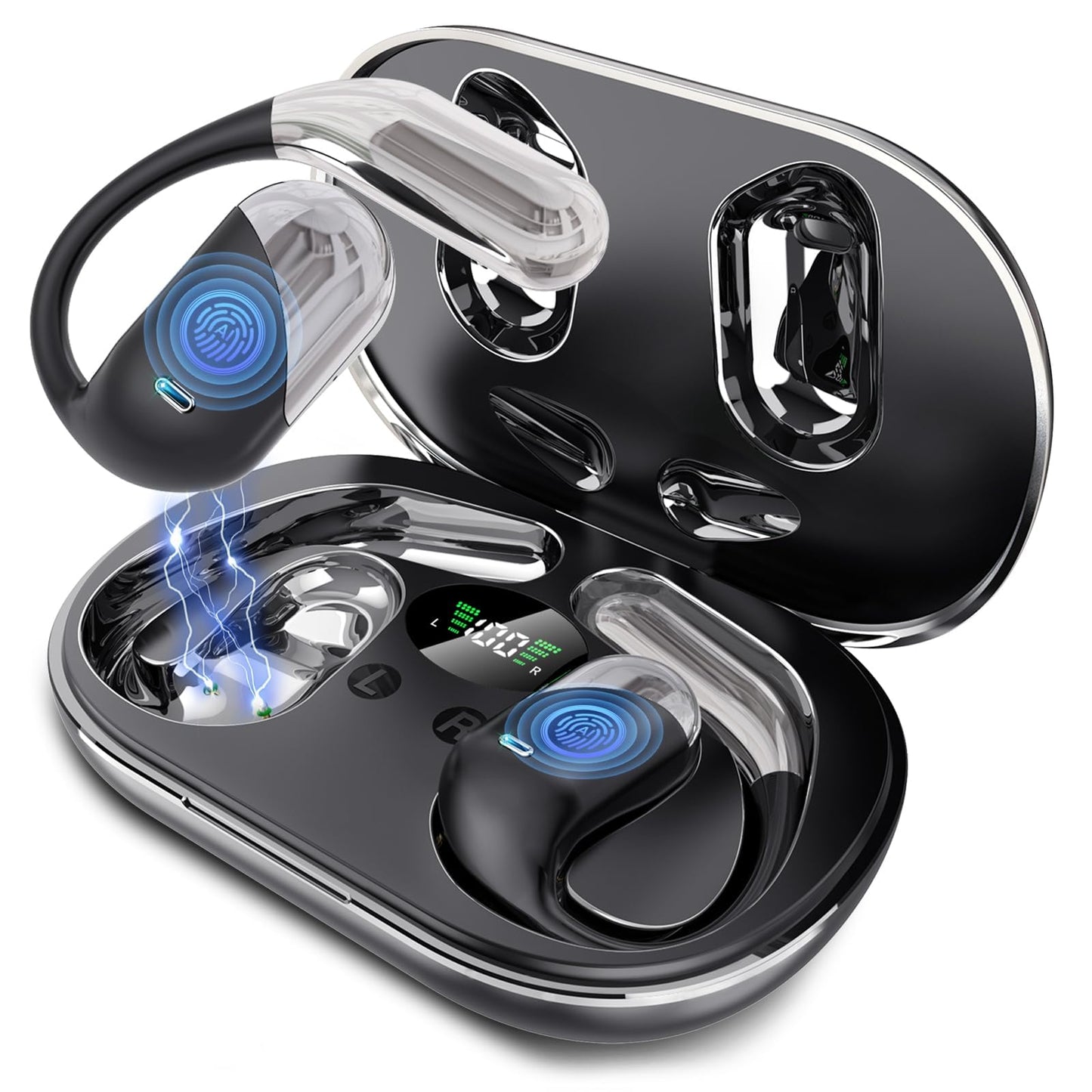 Paekole AI Translation Earbuds, Real-Time 2-Way Language Translator Device (198+ Languages), 3-in-1 Bluetooth Translating Headphones for Travel/Music/Calls, Audifonos Traductores Inglés Español