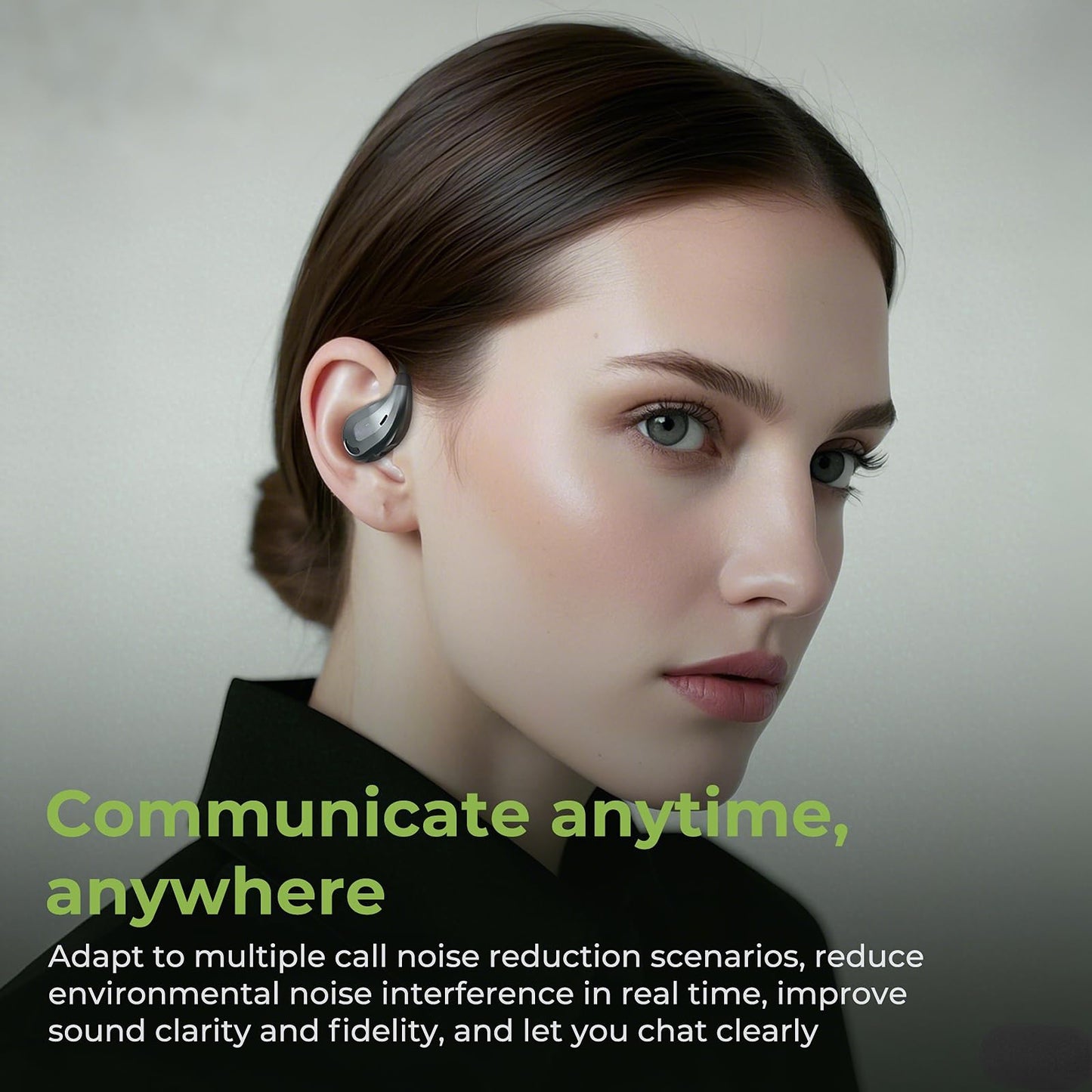 QYGCKJ NE18 AI Translation Earbuds Real Time, 135 Language Translator Earbuds, 3-in-1 Buletooth 6.0 Wireless Translating Device with 4 Mode, Translate Ear Buds for Travel Business Learning (Silver)