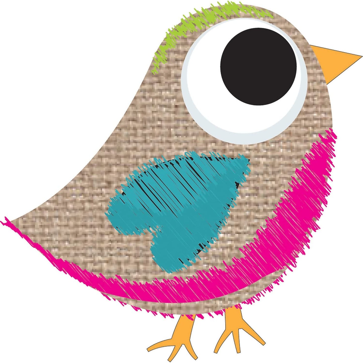 Ashley Productions Burlap Scribble Tweet Magnetic Whiteboard Eraser