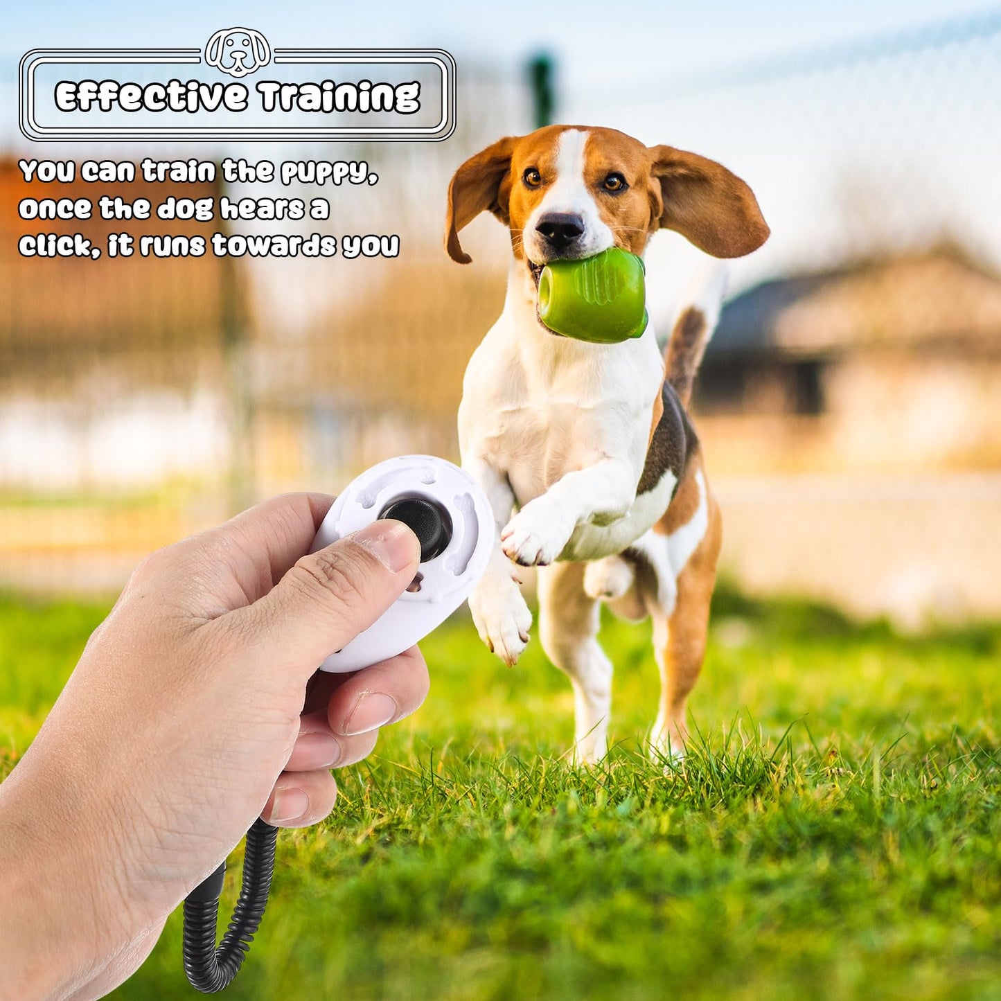 Frienda 18 Pieces Dog Training Clicker, Pet Behavioral Training Clickers with Wrist Strap for Dogs Cats Puppy Birds Horses (White)