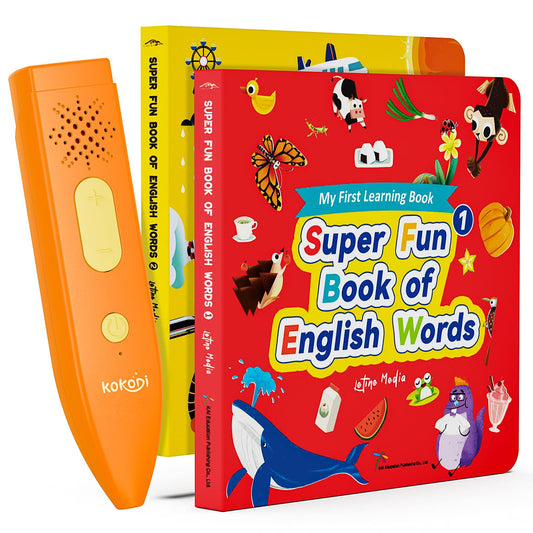 KOKODI Talking Pen Books Sets, Interactive Audio Sound Books Kids Learning Electronic Toys for Toddlers Kids, Autism Sensory Games, Early Educational Gifts Birthday Gifts for Boys Girls Age 2 3 4 5