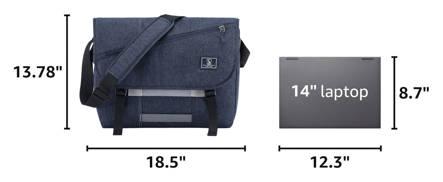 OIWAS Messenger Bag for Men, 15.6 Inch Laptop Crossbody Bags Women Casual Satchel Shoulder Bag College Travel Office Briefcase