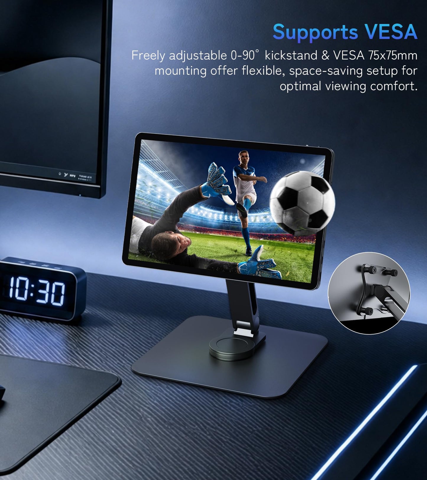 Prystivue 11" 2.5K Touchscreen Portable Monitor, 2560x1600 IPS Display 16:10,USB-C & Mini HDMI, VESA Stand Compatible with Laptops, Desktops, Phones, PS, Mac, Xbox, Switch, and Other Gaming