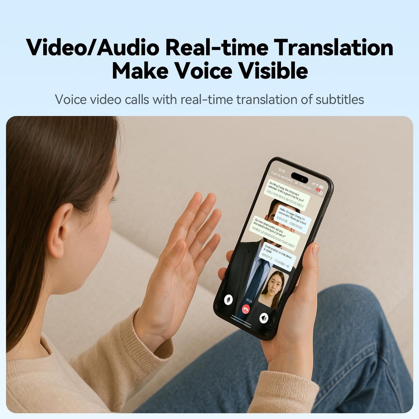 InnAIO T9 AI language Translator Device, Real Time Voice Cloning, Support 150+ Languages, Cross-App Translation, 98.6% Accuracy, 0.5s Response, Offline Translation, Portable Design for Business Travel