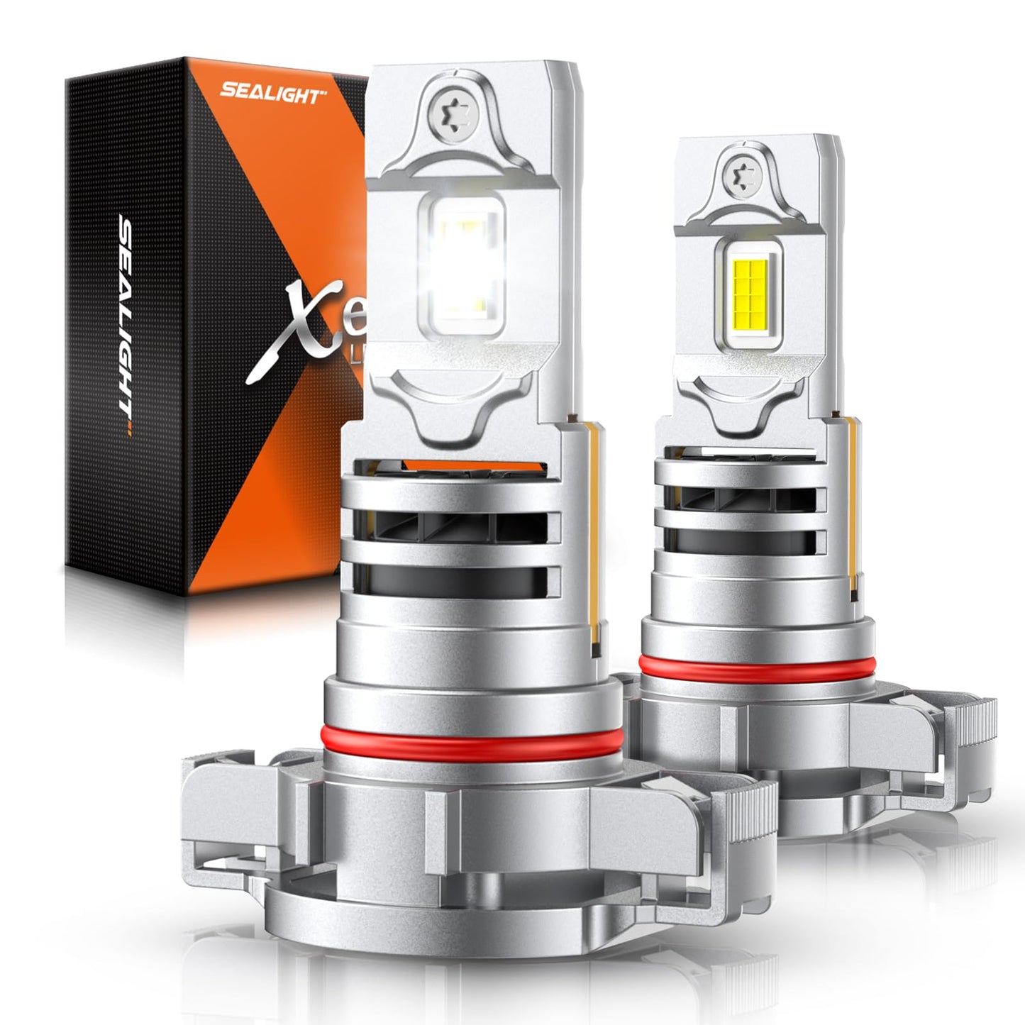 SEALIGHT 5202 LED Fog Light Bulbs, 18000LM 6500K White Light, PS19W PS24W Compatible, Pack of 2