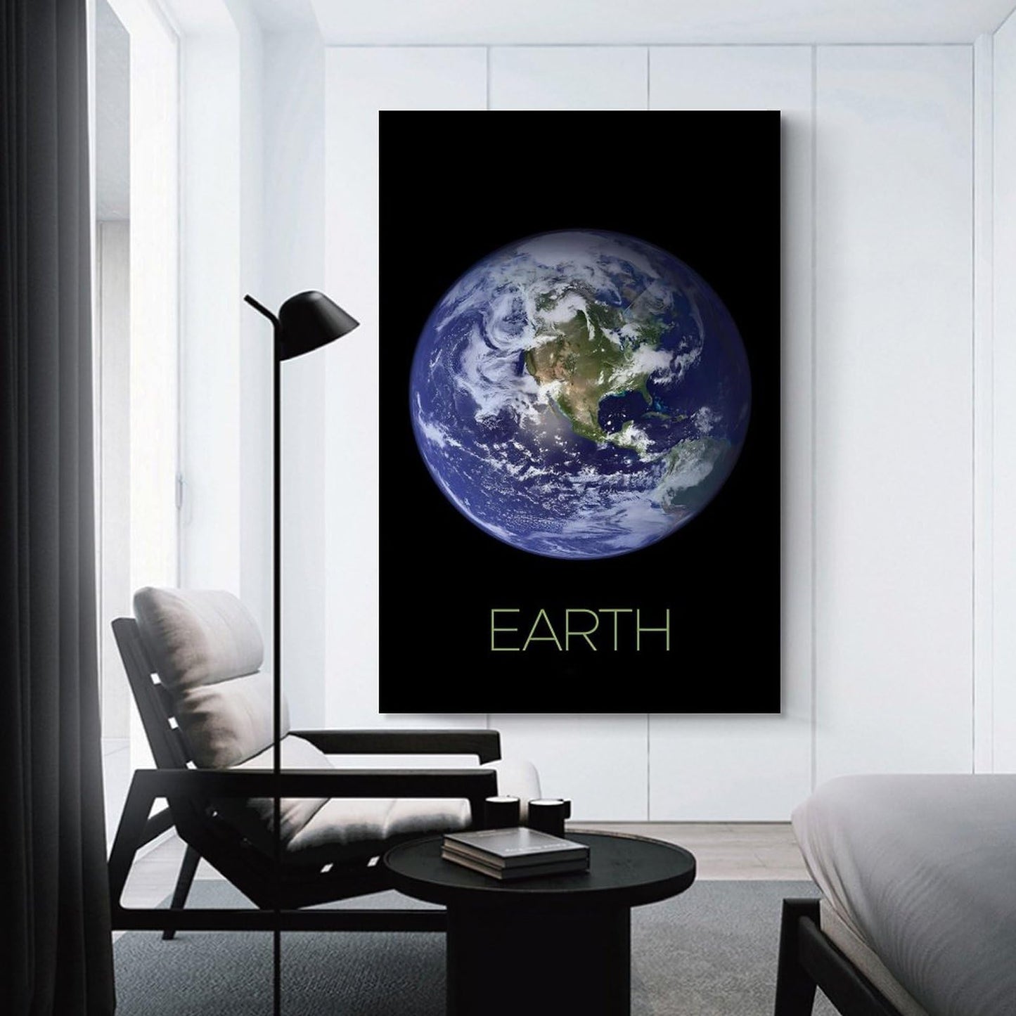 XIAOLOUTINYU Solar System Canvas Wall Art - Earth Planet Space Poster for Kids Room Bedroom Classroom, STEM Educational Astronomy Decor, Science Gift for Boys Girls Teens, 12x18 Inch Unframed