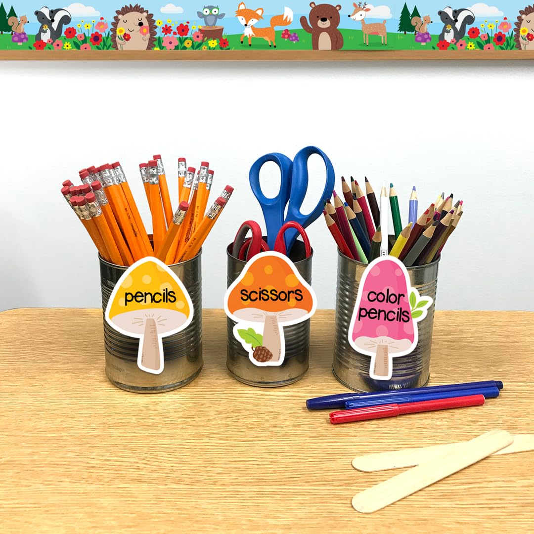 CTP Woodland Friends Mushrooms 3 Inch Designer Cut-Outs Classroom Accents (Creative Teaching Press 11162)