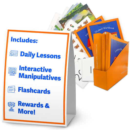 Learning Dynamics 15 Minute Math Program – Numeric & Math Learning Program Includes Flashcards, Manipulatives, Parent Guide Book – Learn Counting, Order, Value, Math Equations for 4-7 Year Olds