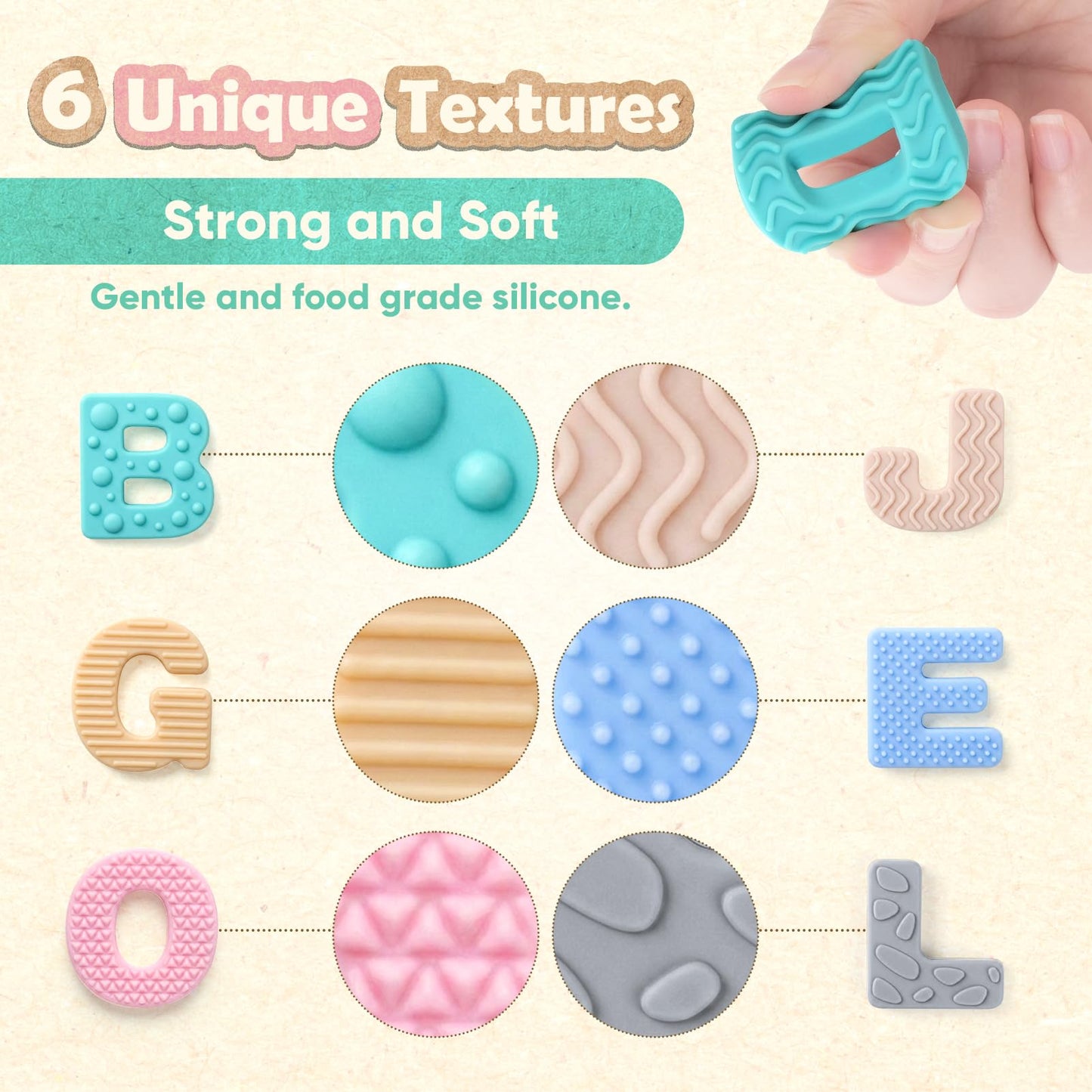 Sensory Silicone Alphabet Magnetic Letters: 26 Uppercase ABC Fridge Magnets for Toddlers & Kids, Preschool Learning Spelling Alphabet Magnets, Refrigerator Magnets Birthday Gifts for Boys Girls