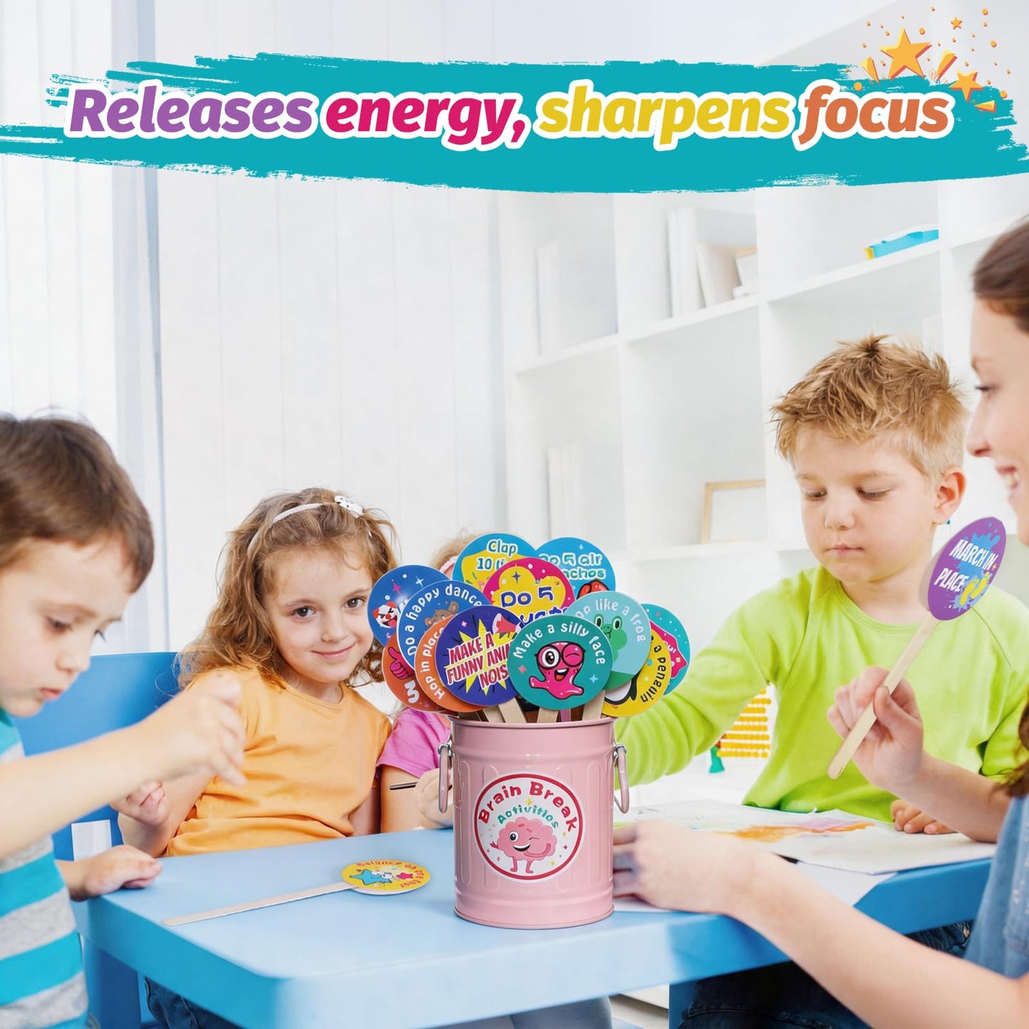 Brain Break Activities for Classroom Management Tools, 36 Pcs Classroom Games Set for Focus, Preschool Kindergarten Autism Classroom Must Haves Elementary Prek Essentials