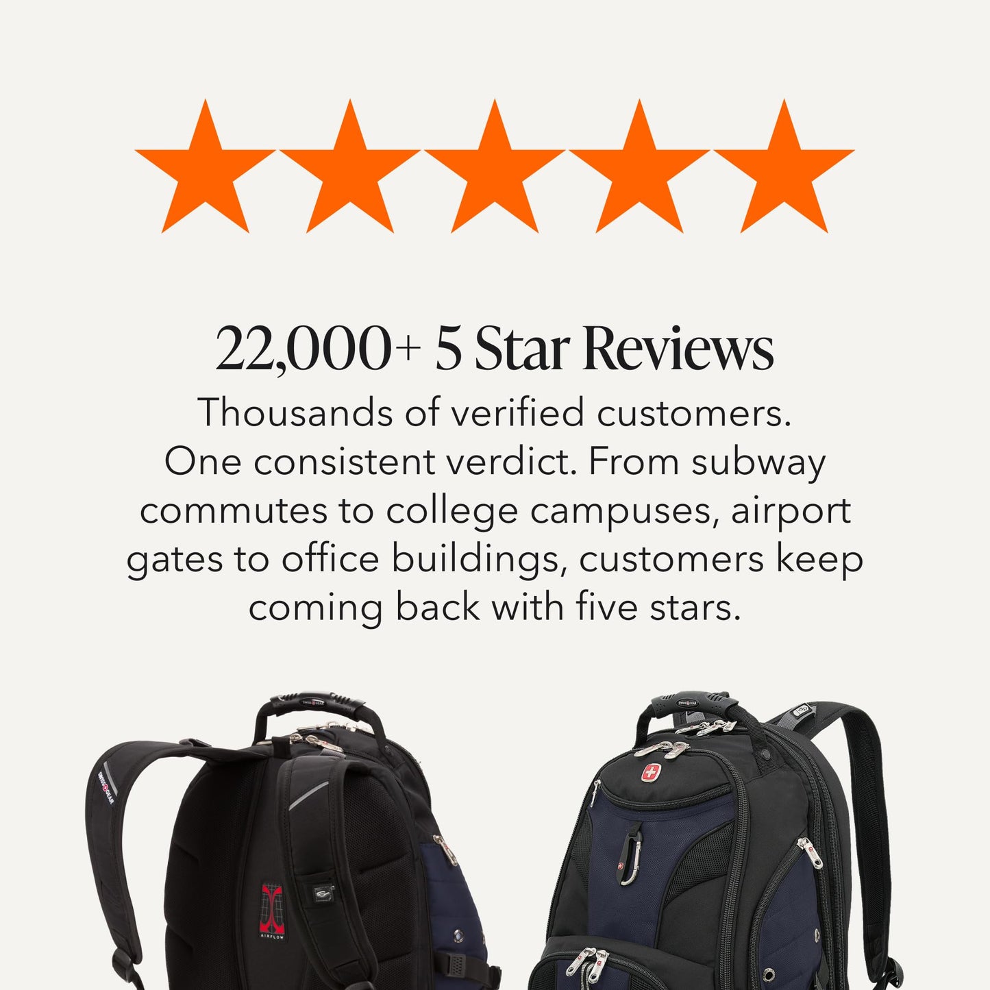 SWISSGEAR 1900 ScanSmart Laptop Backpack, Fits Most 17-Inch Laptops, TSA-Friendly Lay-Flat Design, RFID Protection, and Tablet Pocket, Black, 31L, 18.5-Inch