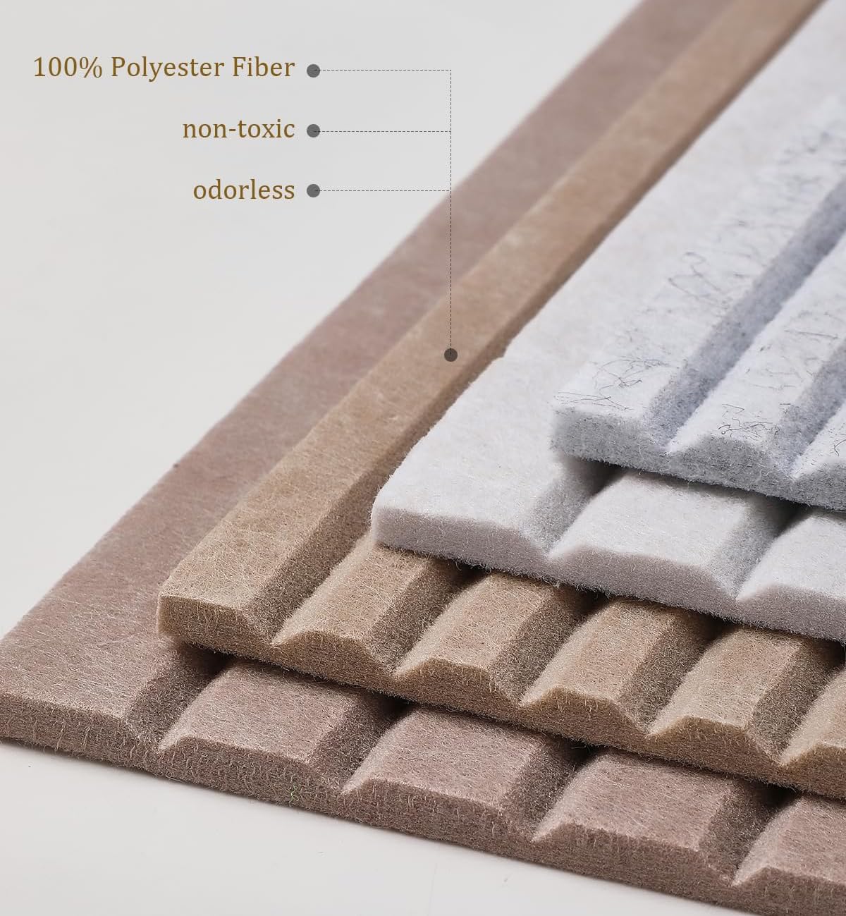 Felt Bulletin Board 36"x 24"-6 Felt Tiles Cork Board Wall Panels Home Office Wall Fabric Pin Board for Classroom/Kids Art Display/Photo Picture Wall/Acoustic,Self-Adhesive,Dark Camel