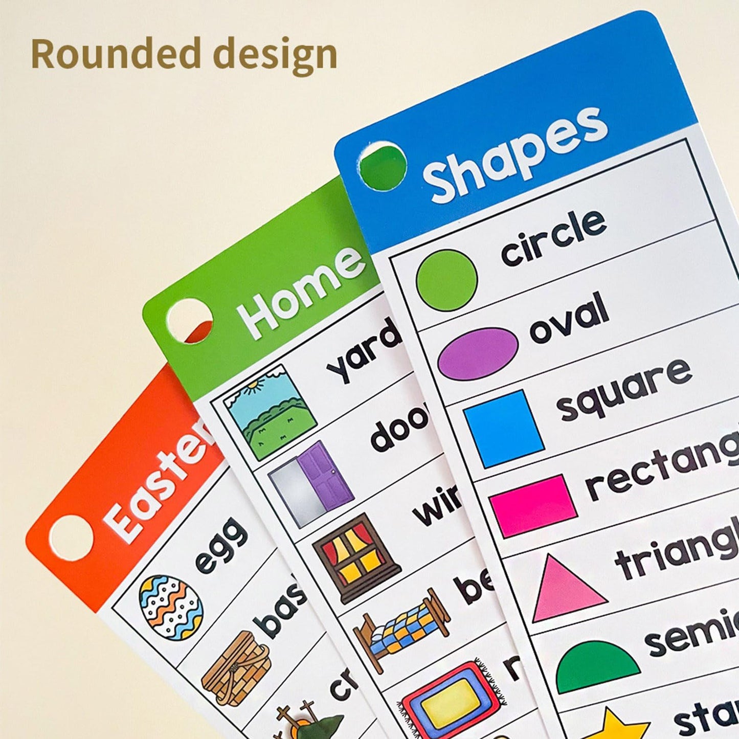 Double Sided Vocabulary Flashcards Educational Learning Cards High Frequency Sight Words Learn to Read Double Sided Vocabulary