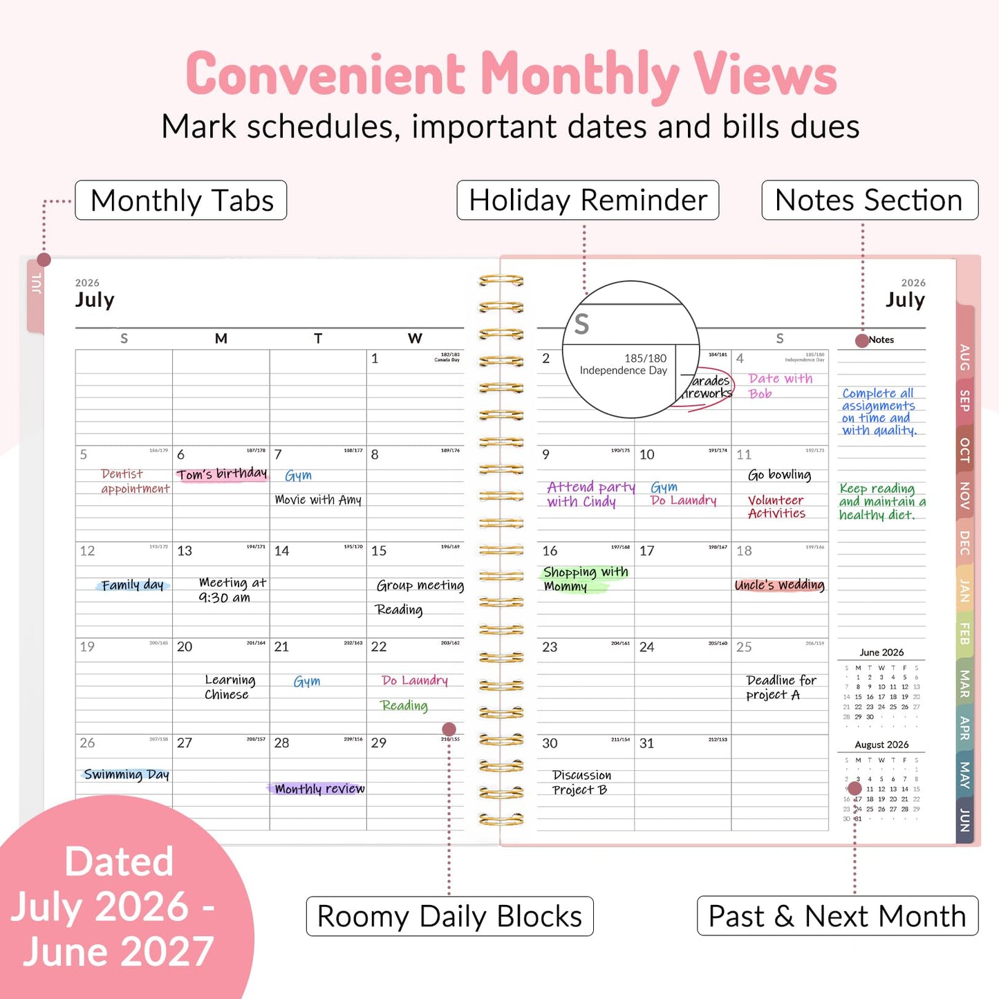 Teacher Planner 2026-2027, Forvencer Academic Planner 2026-2027, Jul 2026 - Jun 2027, 8.5"x11", Weekly & Monthly Planning Book with 7 Periods, School Agenda for Teacher Student Homeschool, A4, Beige