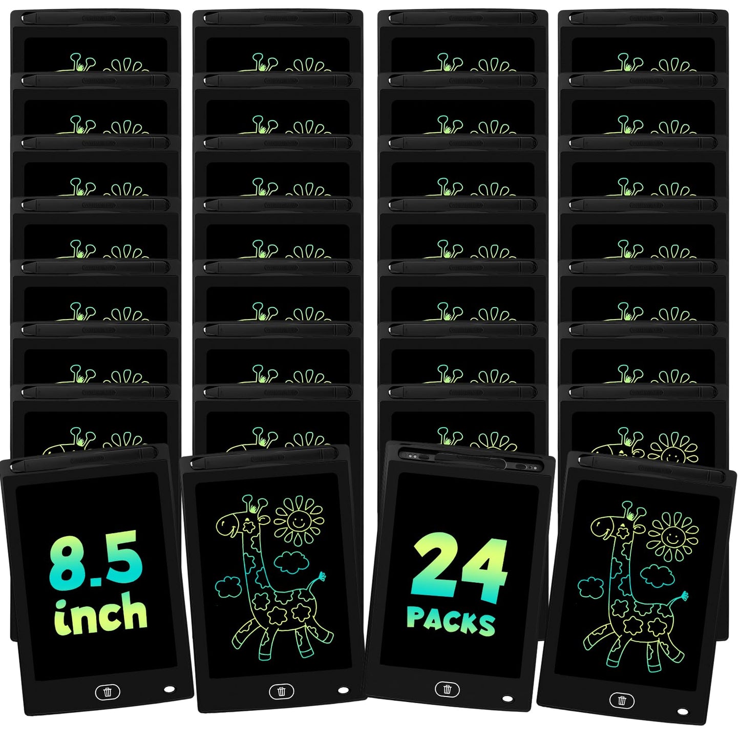 24 Pack 8.5 inch LCD Writing Tablet for Kids - Erasable and Reusable Toddler Doodle Board, Ideal Drawing Pad for Learning Toy for Ages 3-8,Gift for Girls Boys