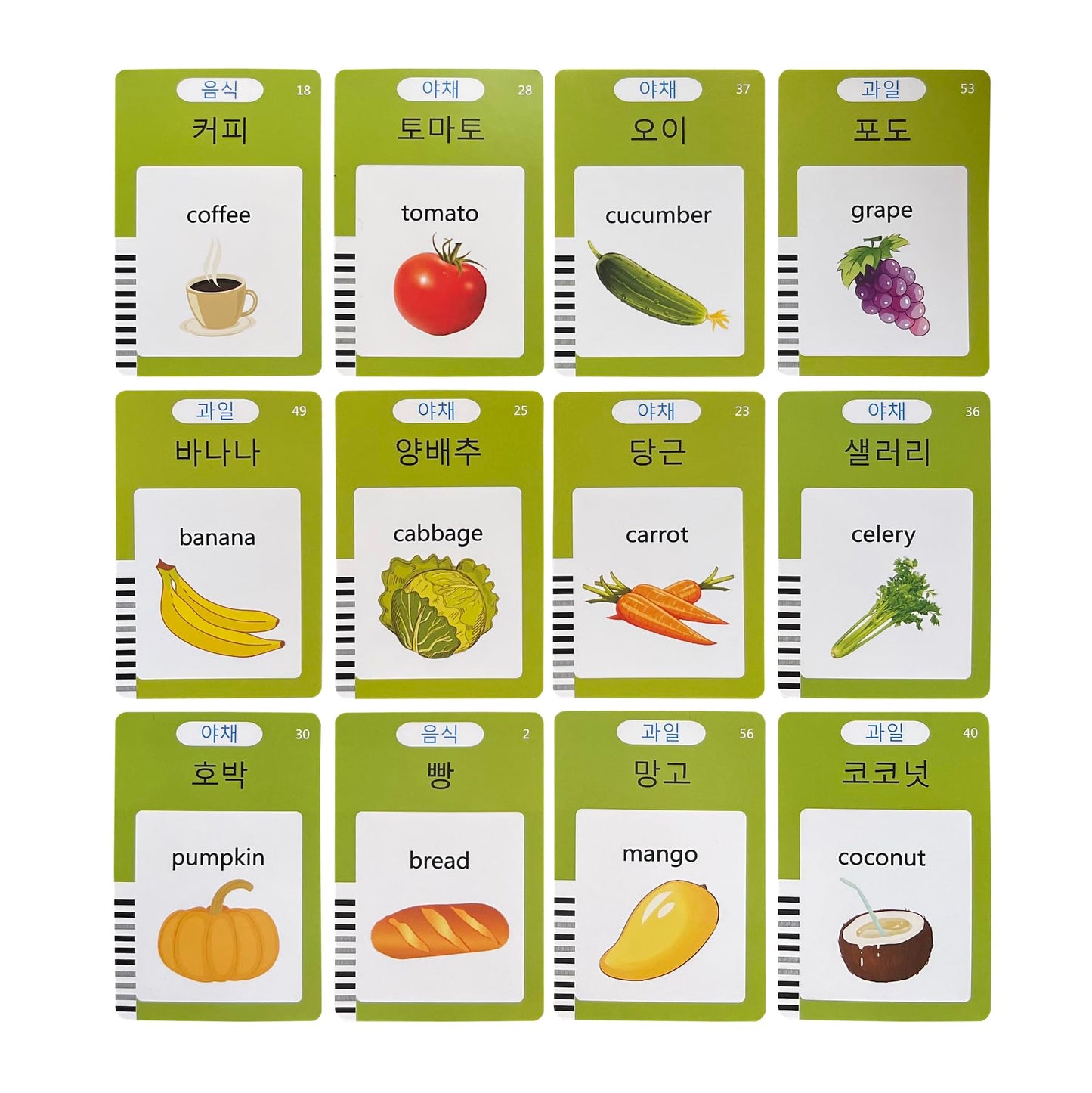Korean-English Talking Flash Cards for Kids 112 PCS, Learn Korean Alphabet, Words and Pronunciation, Korean Language Learning Toys for Beginners