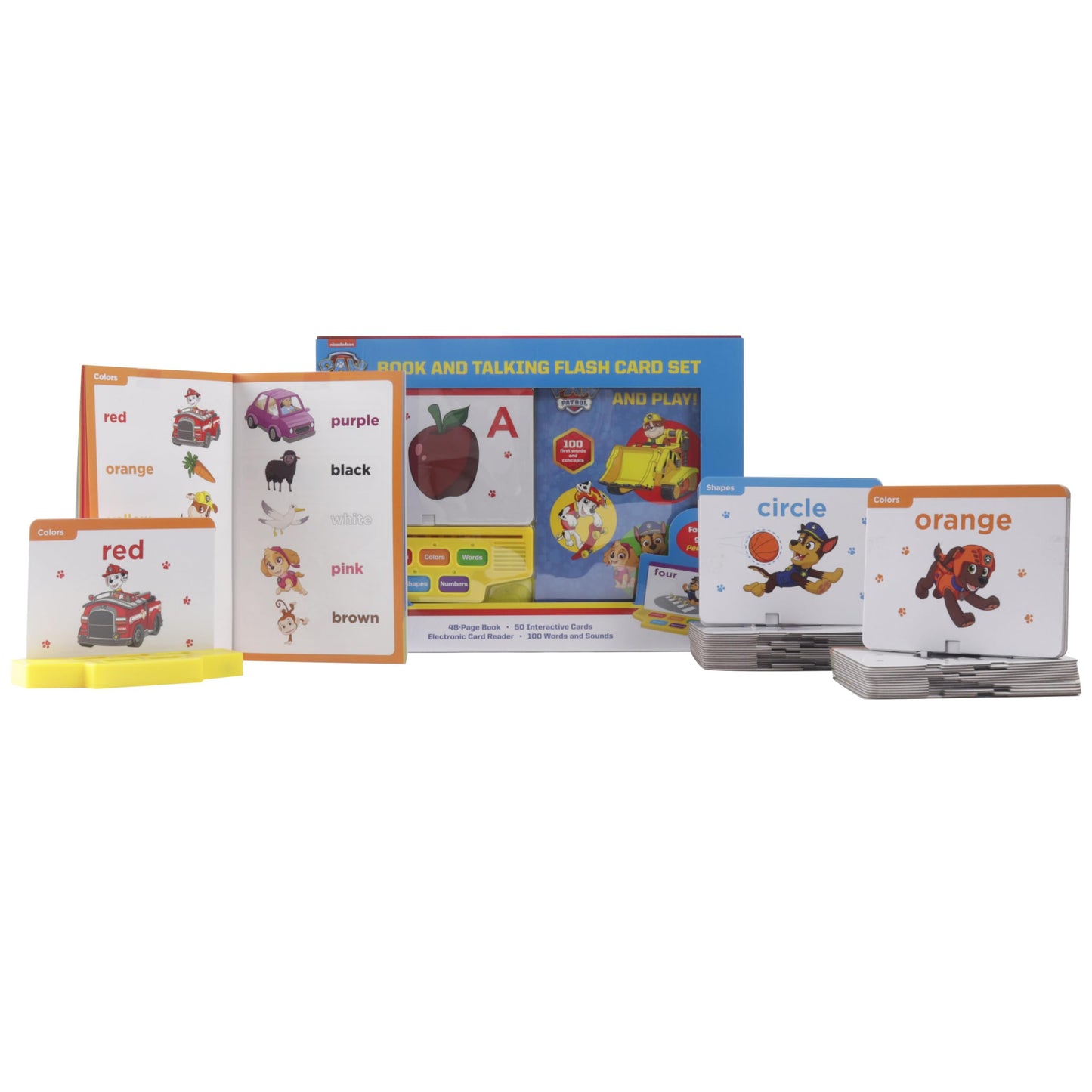 PAW Patrol - Let's Learn and Play! Book and Talking Flash Card Sound Book Set - PI Kids