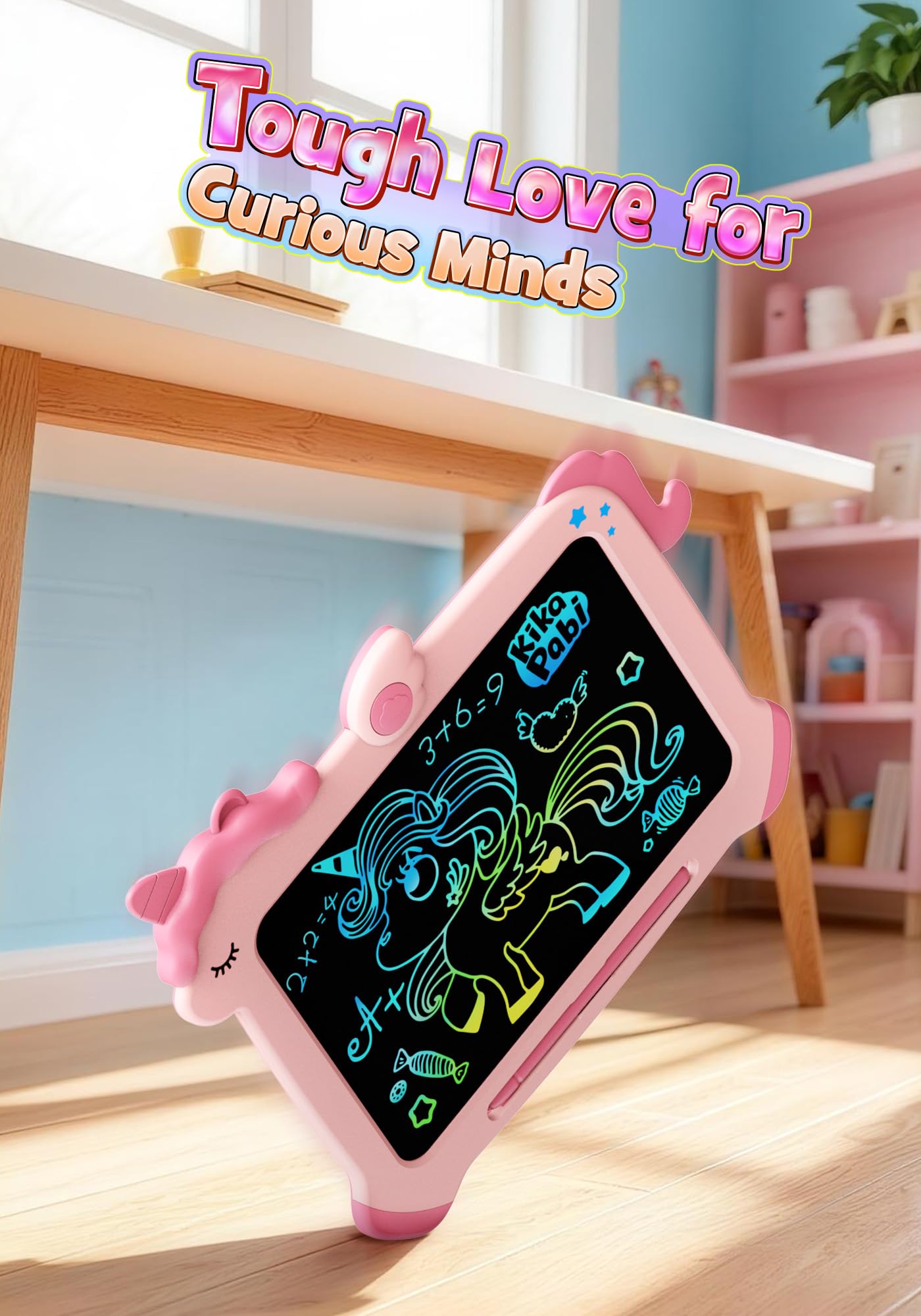 8.5 inch LCD Writing Tablet for Kids, Unicorn Toys Gifts for Girls Aged 3-5, Toddler Girl Kids Educational Travel Toy, Birthday Gift for 3 4 5 6 7 8 9 Year Old Girl (Pink)