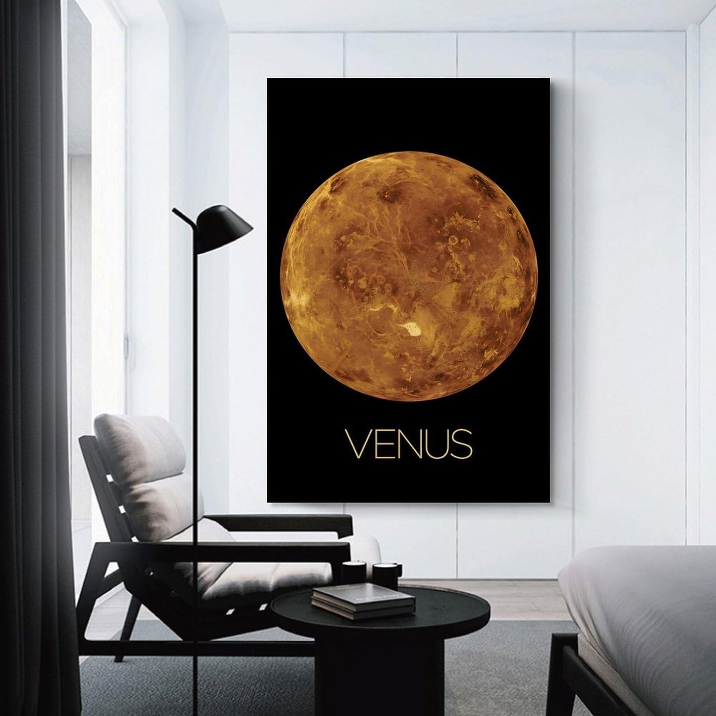 XIAOLOUTINYU Solar System Canvas Wall Art - Venus Planet Space Poster for Kids Room Bedroom Classroom, STEM Educational Astronomy Decor, Science Gift for Boys Girls Teens, 16x24 Inch Unframed