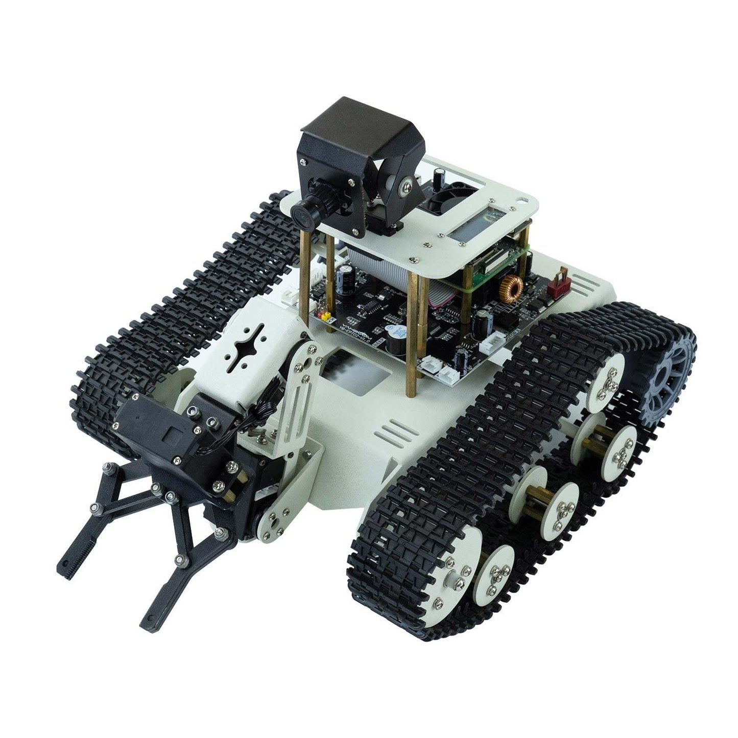 Yahboom Tank Chassis Roboict Kit AI Camera DIY Programmable Project ROS Starter for Jetson Nano Recognition|Tracking|OpenCV|MediaPipe Teens Adults (Transbot-SE with Nano)