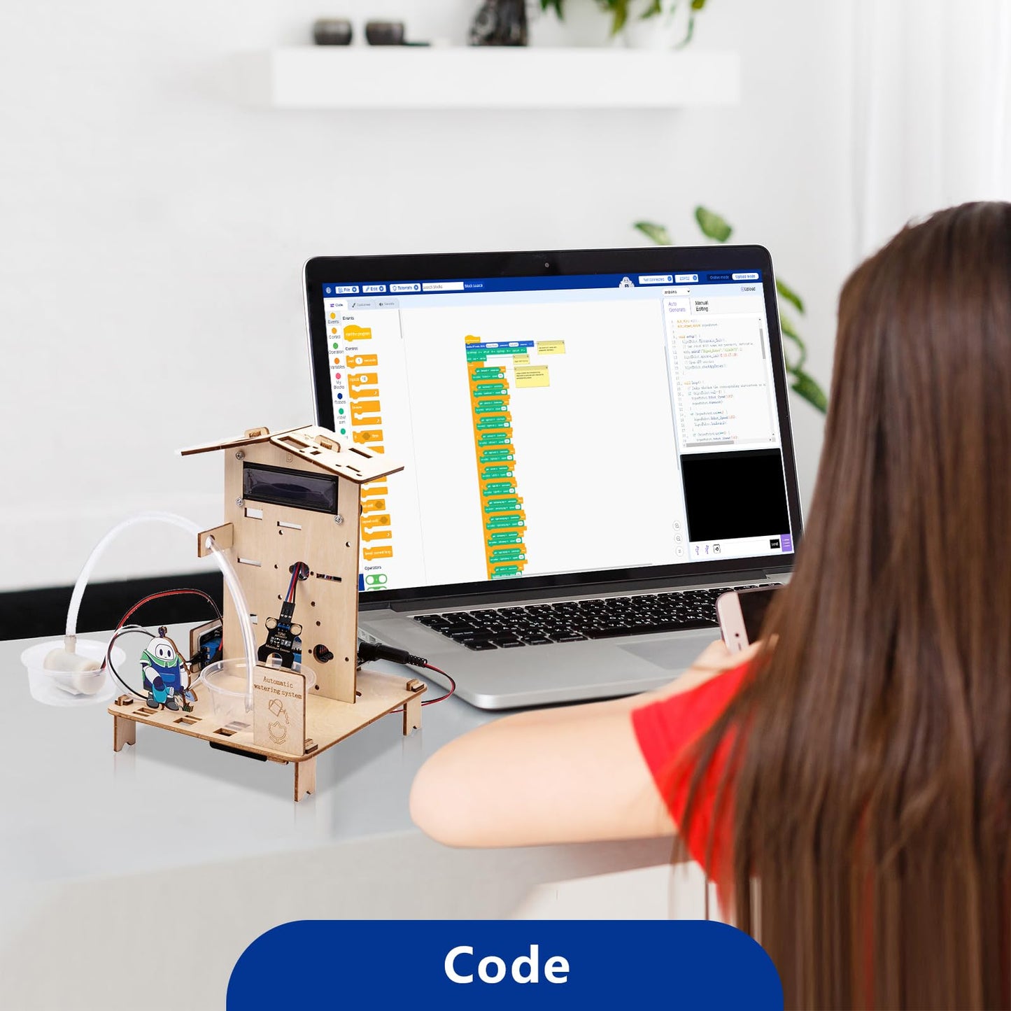 ACEBOTT 8-Piece Set ESP32 STEM Smart Home Education Kit Compatible with Arduino, STEM Robotics Science Kits for Kids Age 12+, Engineering Projects STEAM Activities Gifts 12+ Year Old Boys Crafts